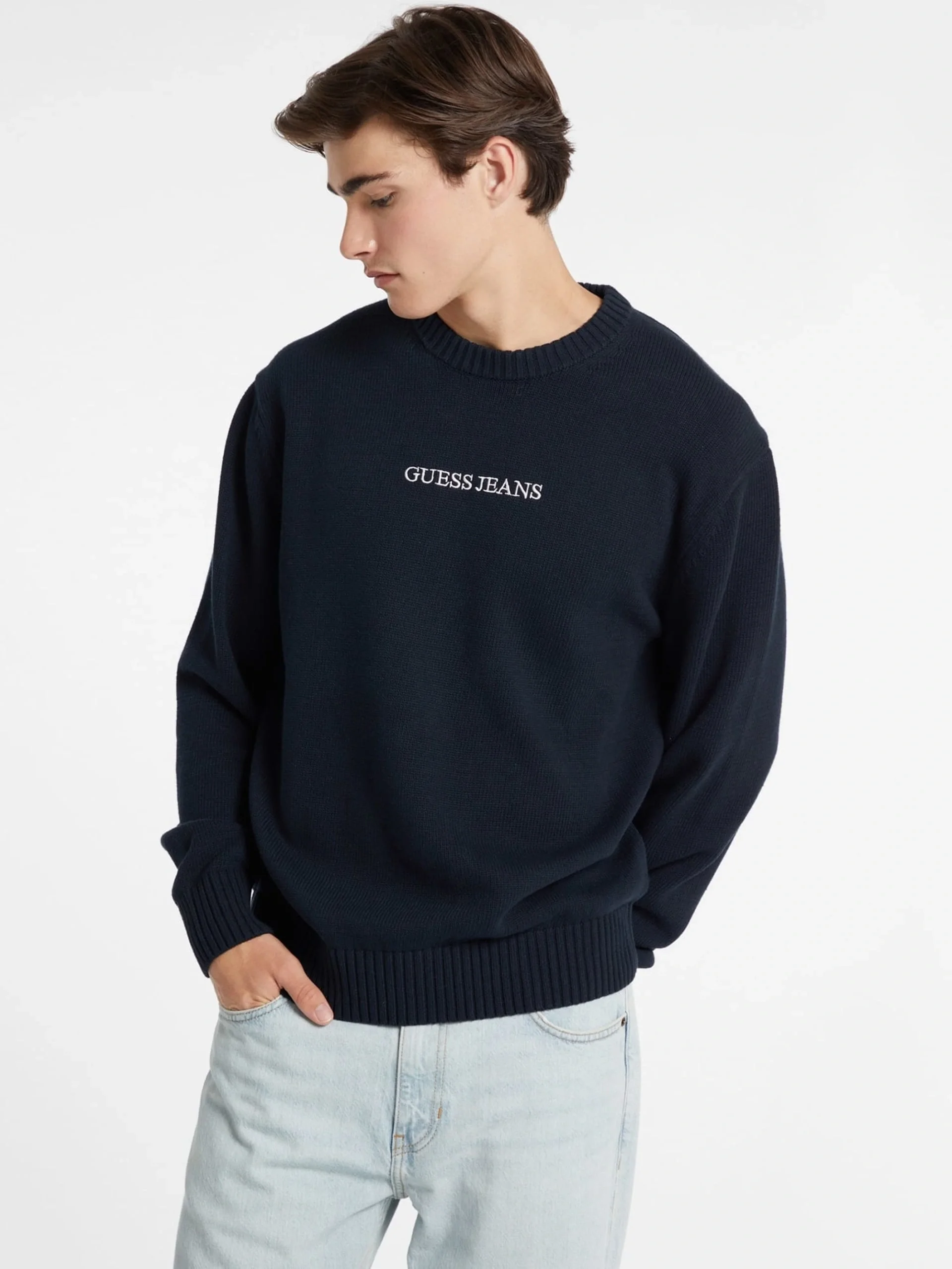 Guess  Erkek Lacivert Triko M4BR31Z3HM1-A71W