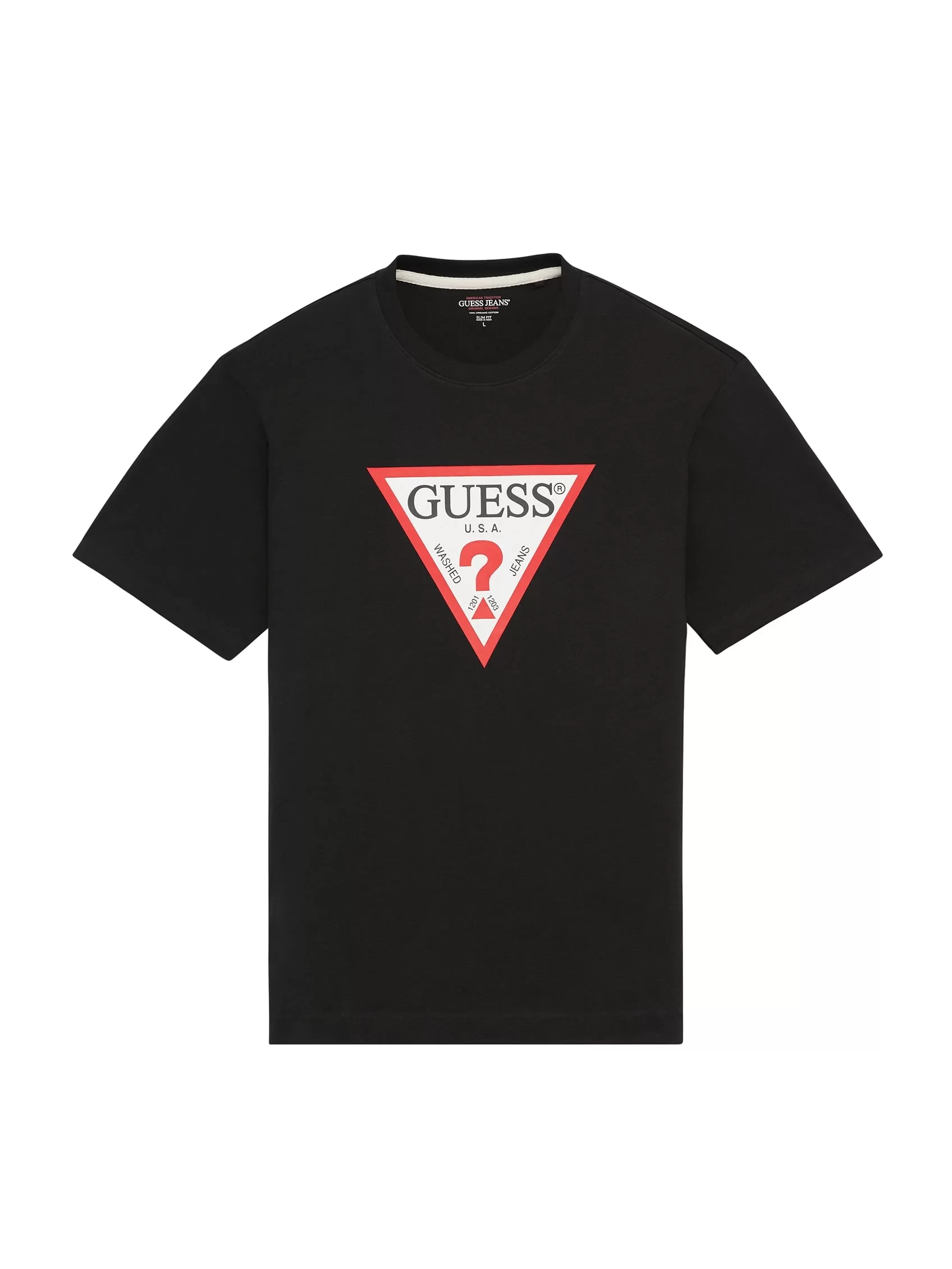 Guess Jeans GJ SS CN OS ICONIC T Erkek Siyah T-shirt M4YI45K8FQ4-JBLK