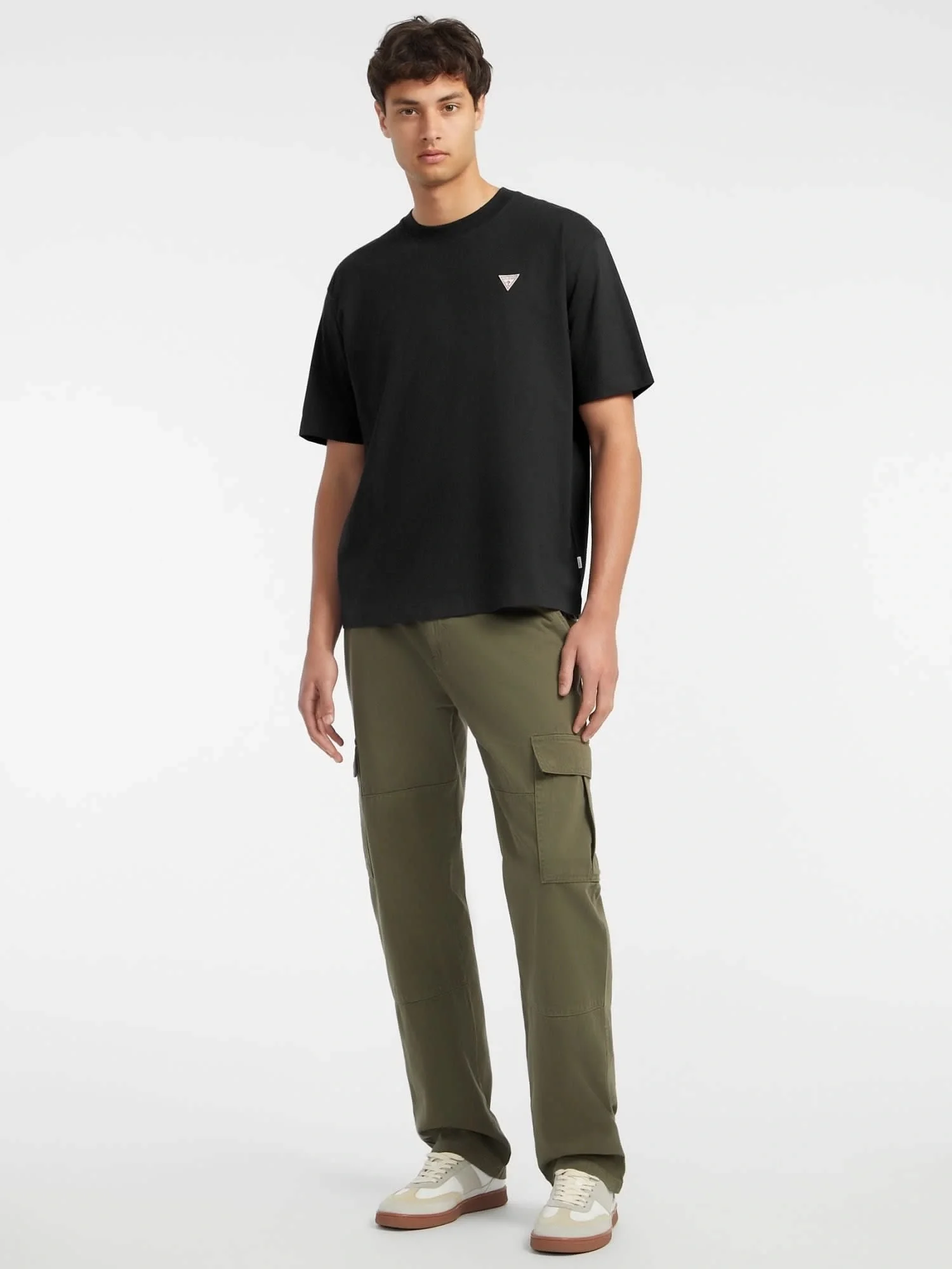 Guess  Gj Ss Cn Os Erkek Siyah Oversize Fit T-Shirt M4YI46K8FQ4-JBLK