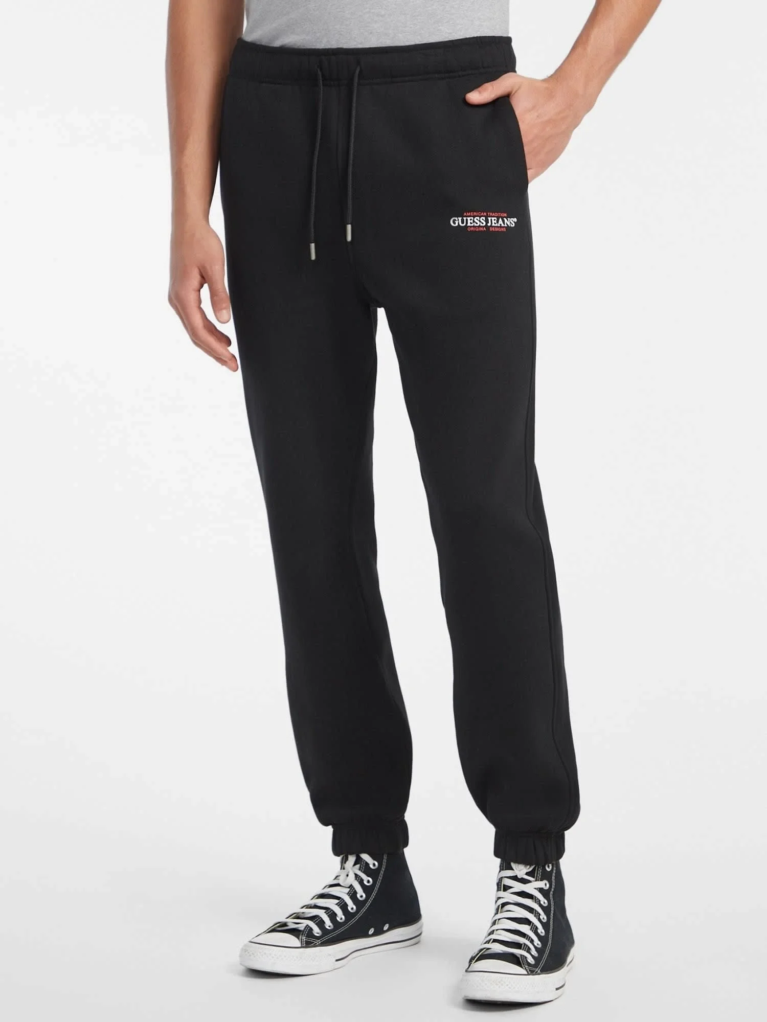 Guess Jeans Erkek Siyah Regular Fit Eşofman Altı M4YB18K9V31-JBLK