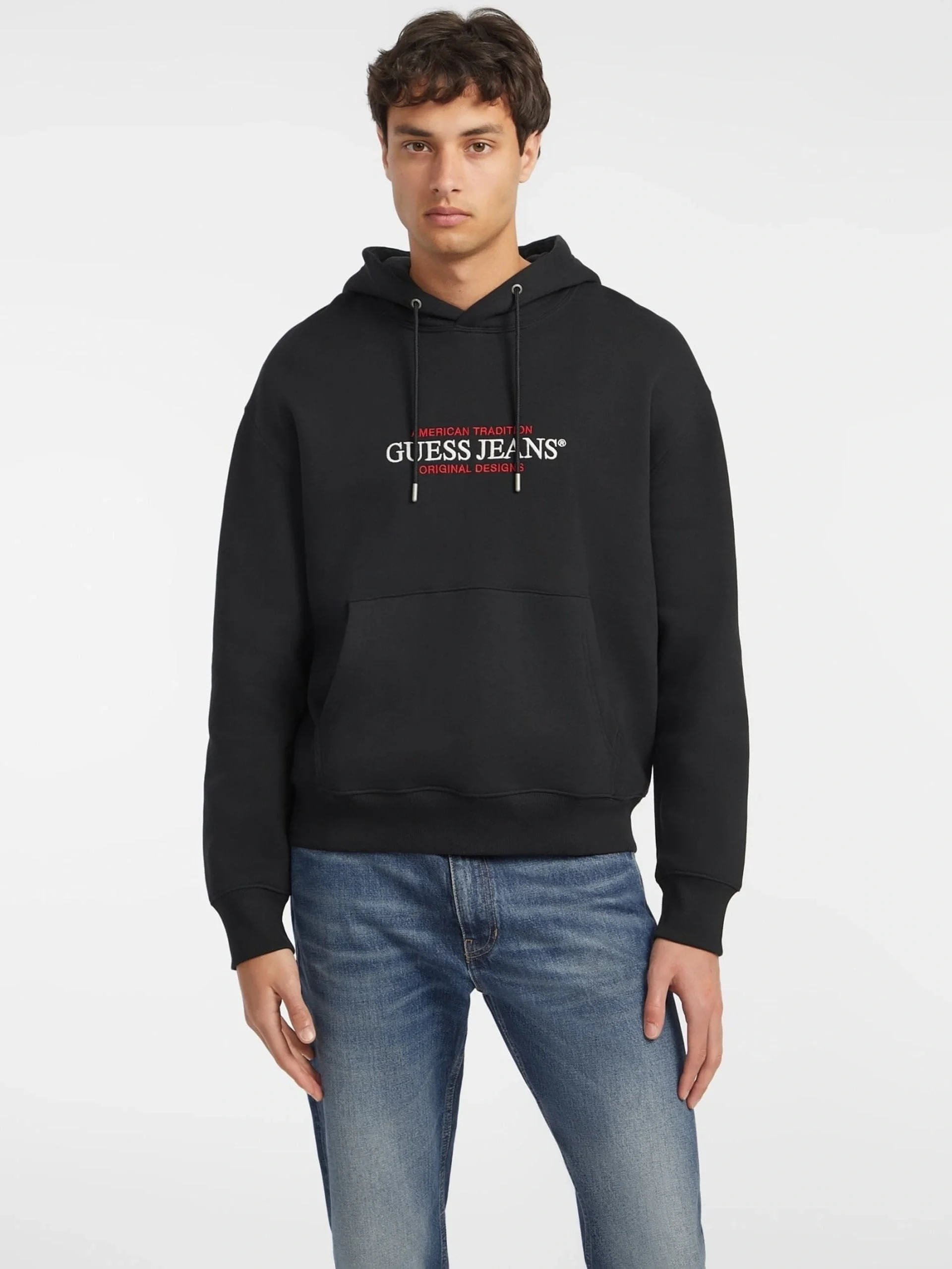 Guess Jeans Erkek Siyah Sweatshirt M4YQ23K9V31-JBLK