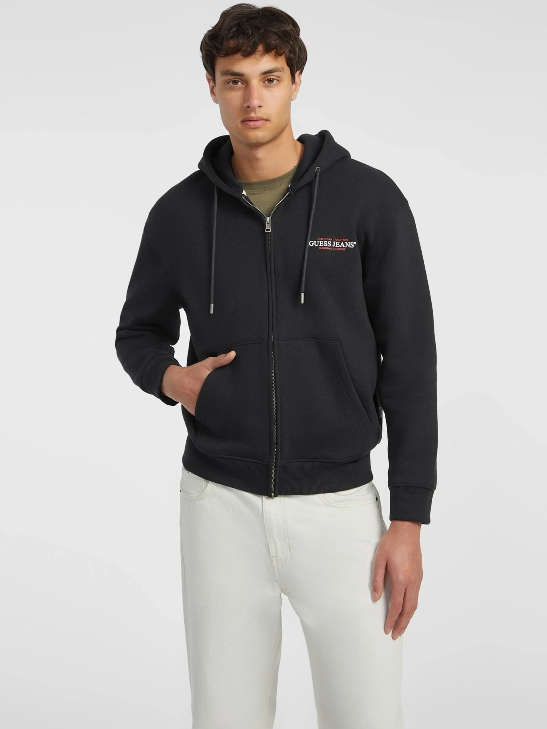 Guess Jeans Erkek Siyah Sweatshirt M4YQ27K9V31-JBLK