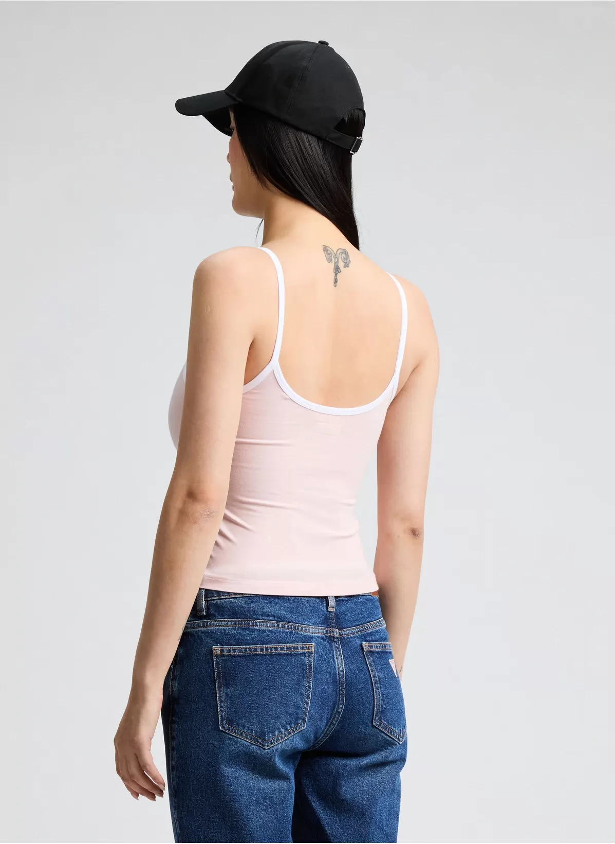 Guess jeans Gj Emb Star Tank Top Kadın Pembe Atlet W5GP37J1314-G6R4