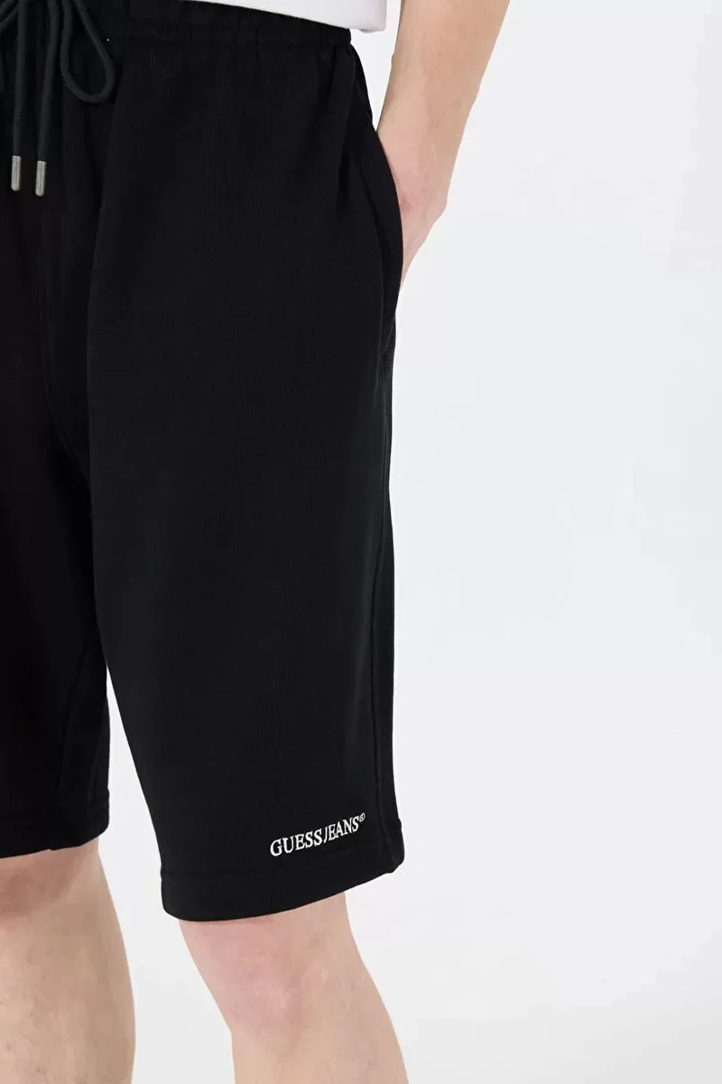 Guess Jeans GJ REG EMBRO SHORTS Erkek Siyah Şort M5GD49KCPR1-JBLK