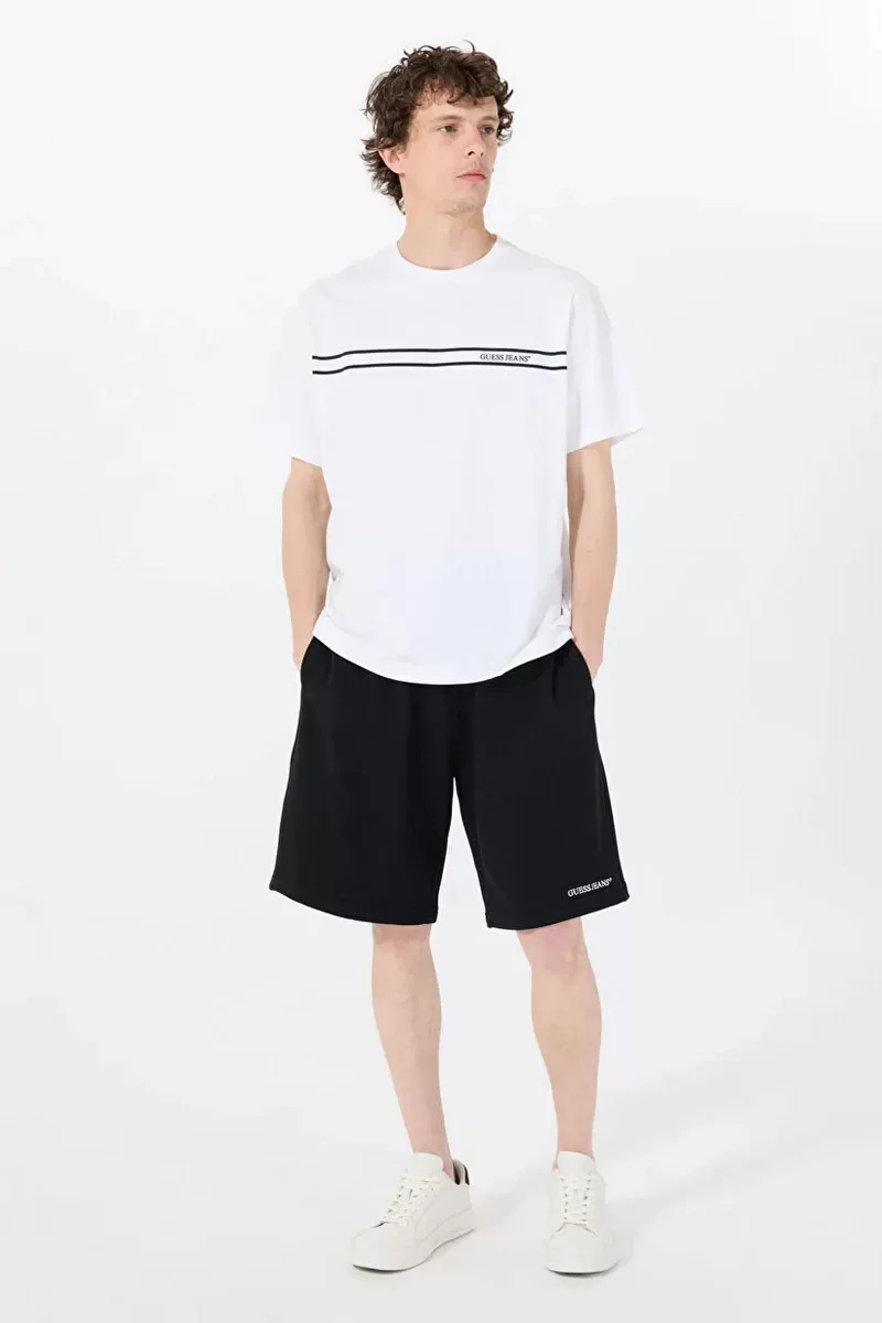 Guess Jeans GJ REG EMBRO SHORTS Erkek Siyah Şort M5GD49KCPR1-JBLK