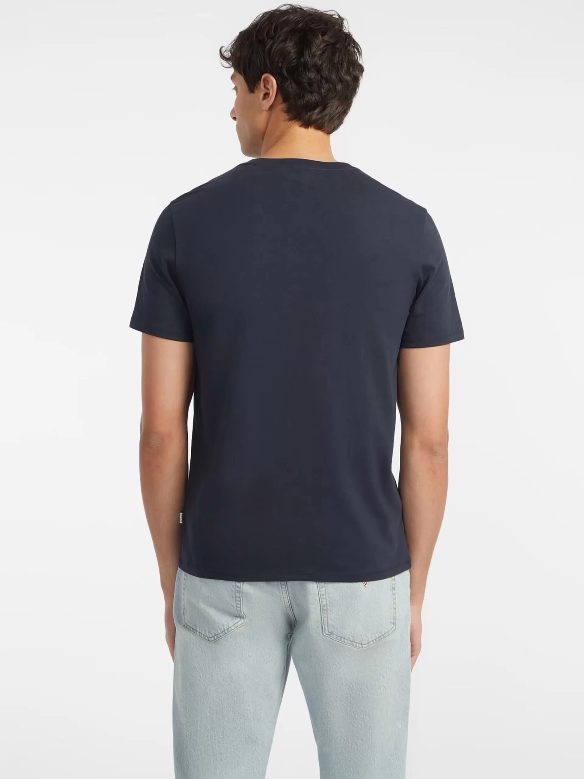 Guess Jeans GJ SS VN SLIM AMERICAN TR TEE Erkek Lacivert T-shirt M4YI50K8HM0-A71W