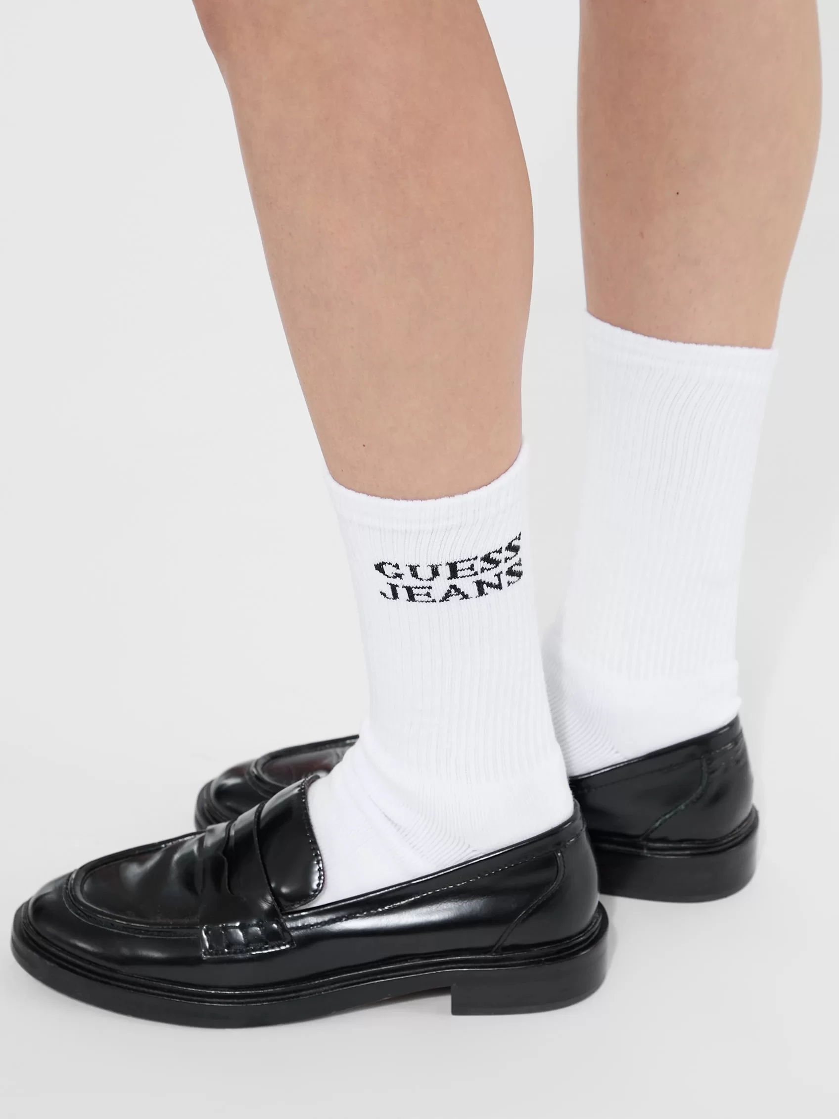 Guess Jeans GJ UNISEX CREW SOCK Erkek Beyaz Çorap M5GZ50Z3O11-G011