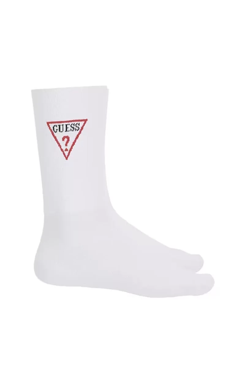 Guess Jeans GJ UNISEX TRIANGLE CREW SOCK Erkek Beyaz Çorap M5GZ49Z3O11-G011
