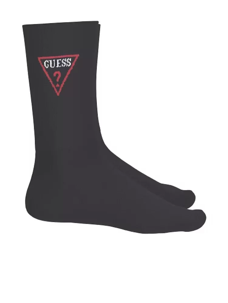 Guess Jeans GJ UNISEX TRIANGLE CREW SOCK Erkek Siyah Çorap M5GZ49Z3O11-JBLK