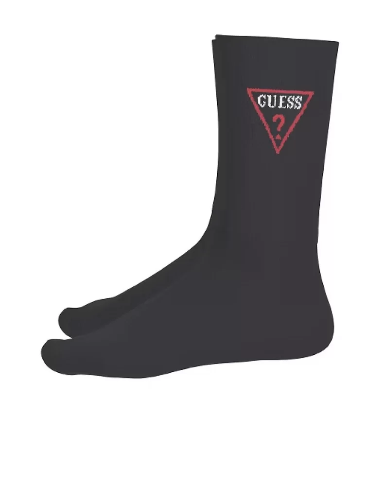 Guess Jeans GJ UNISEX TRIANGLE CREW SOCK Erkek Siyah Çorap M5GZ49Z3O11-JBLK