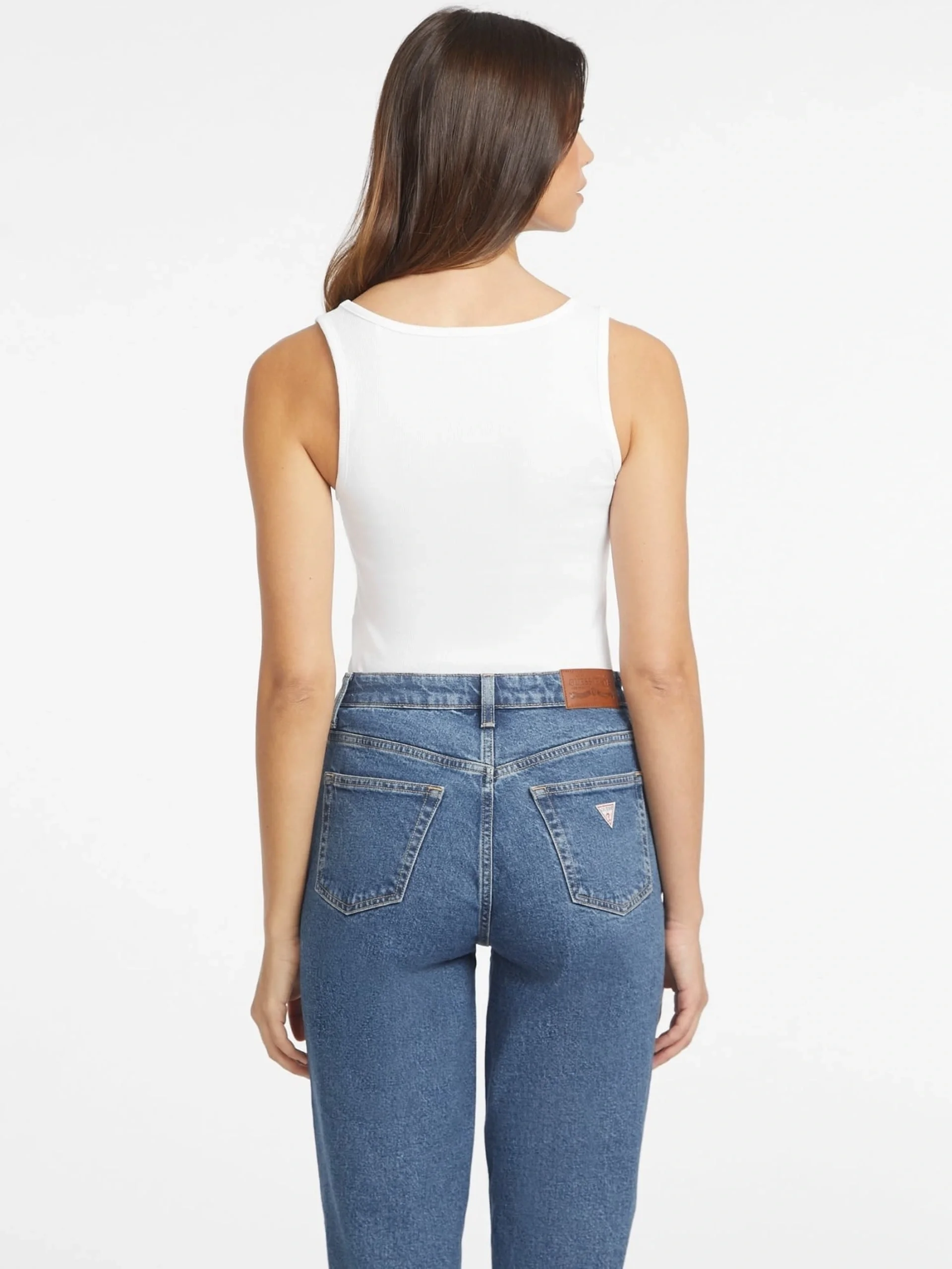 Guess Jeans Kadın Beyaz Top W4YP48KA0H1-G011