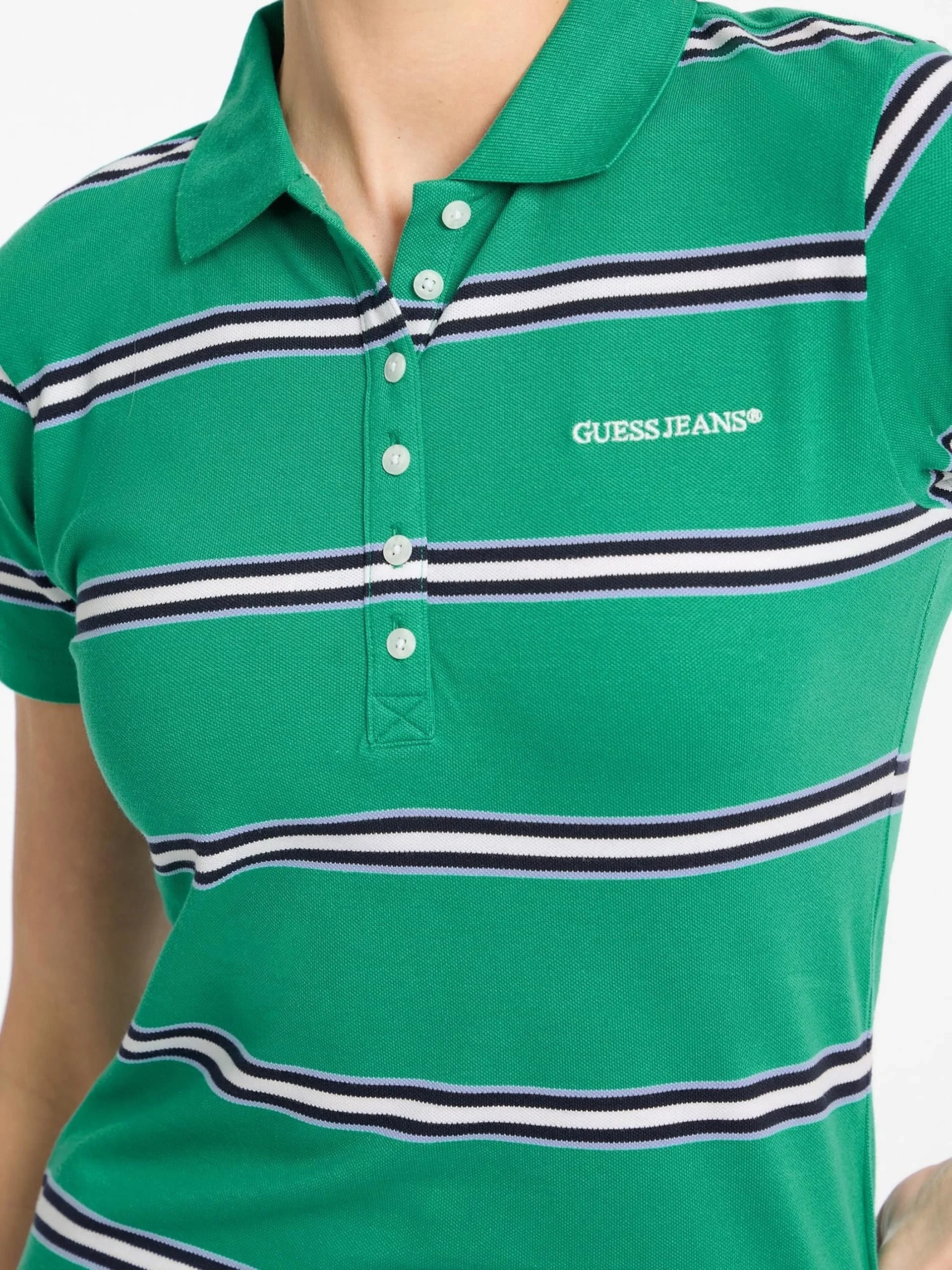 Guess Jeans Kadın Çok Renkli Slim Fit Polo T-Shirt W5YP40KCYR1-S83J