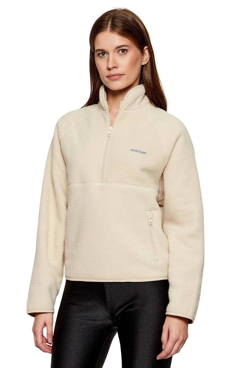 Guess Jeans Kadın Ekru Sweatshirt W5BQ18K1042-ECRU