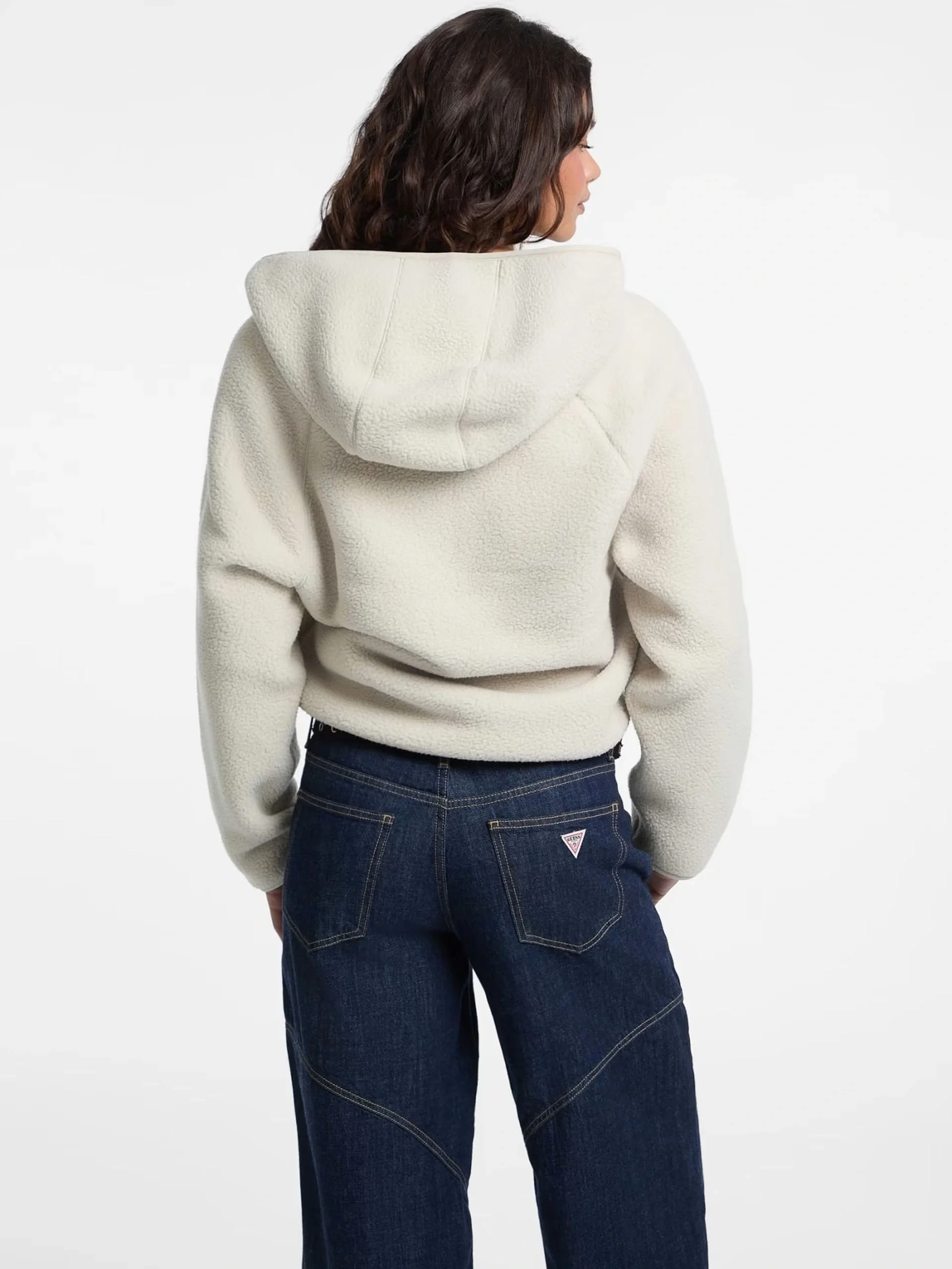 Guess Jeans Kadın Ekru Sweatshirt W5BQ20K1042-ECRU