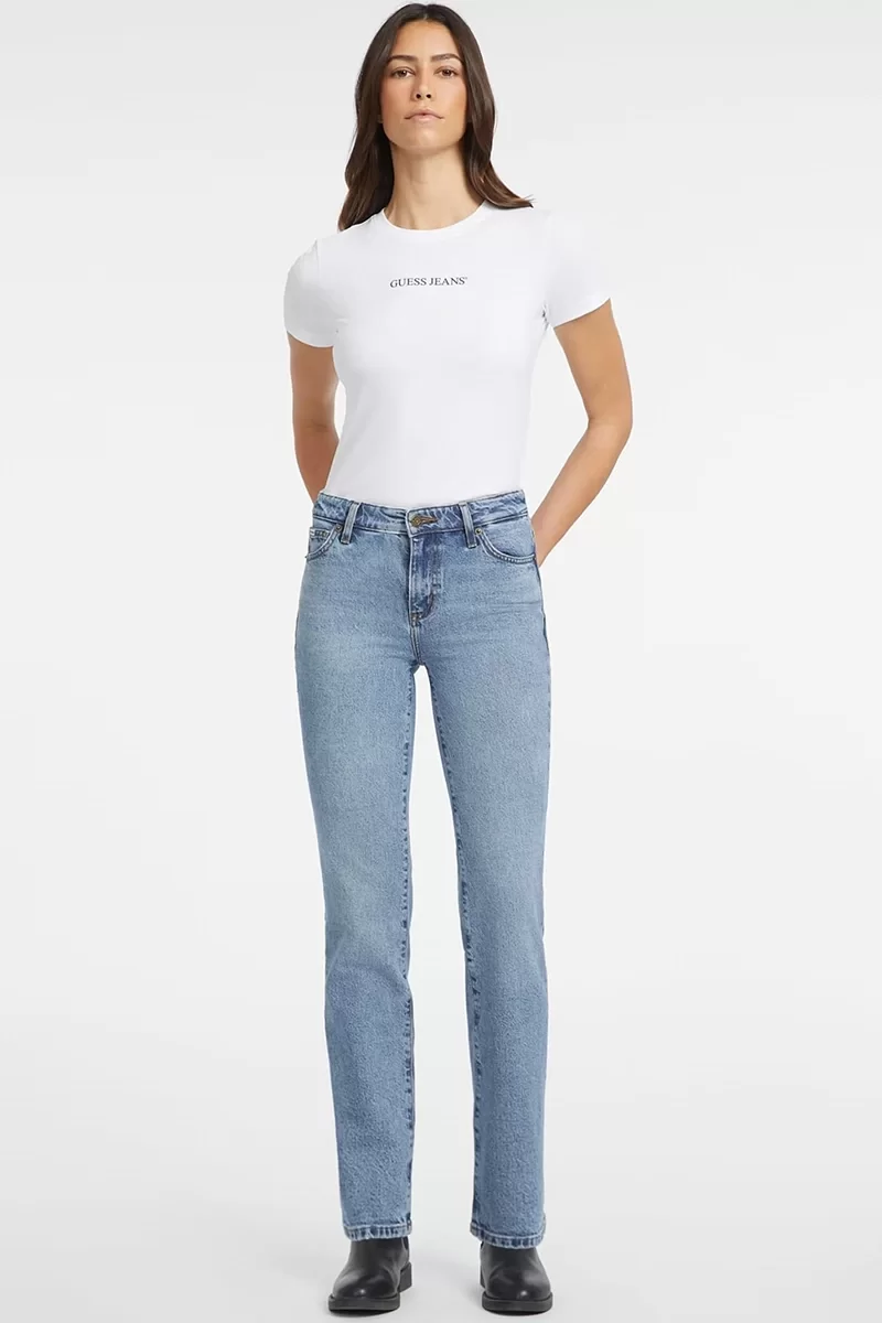 Guess jeans Gj G08 Mıd Rıse Straıght Kadın Mavi Jeans W4YA98D5CC5-GJLV