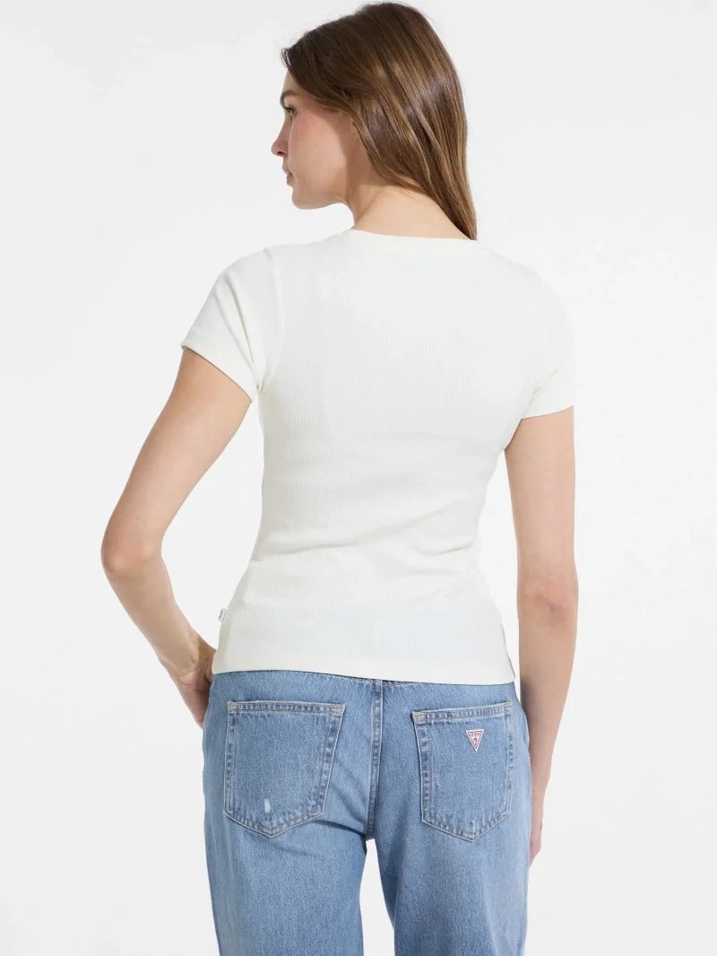 Guess Jeans Kadın Krem Top W5YP37KA0H1-G053