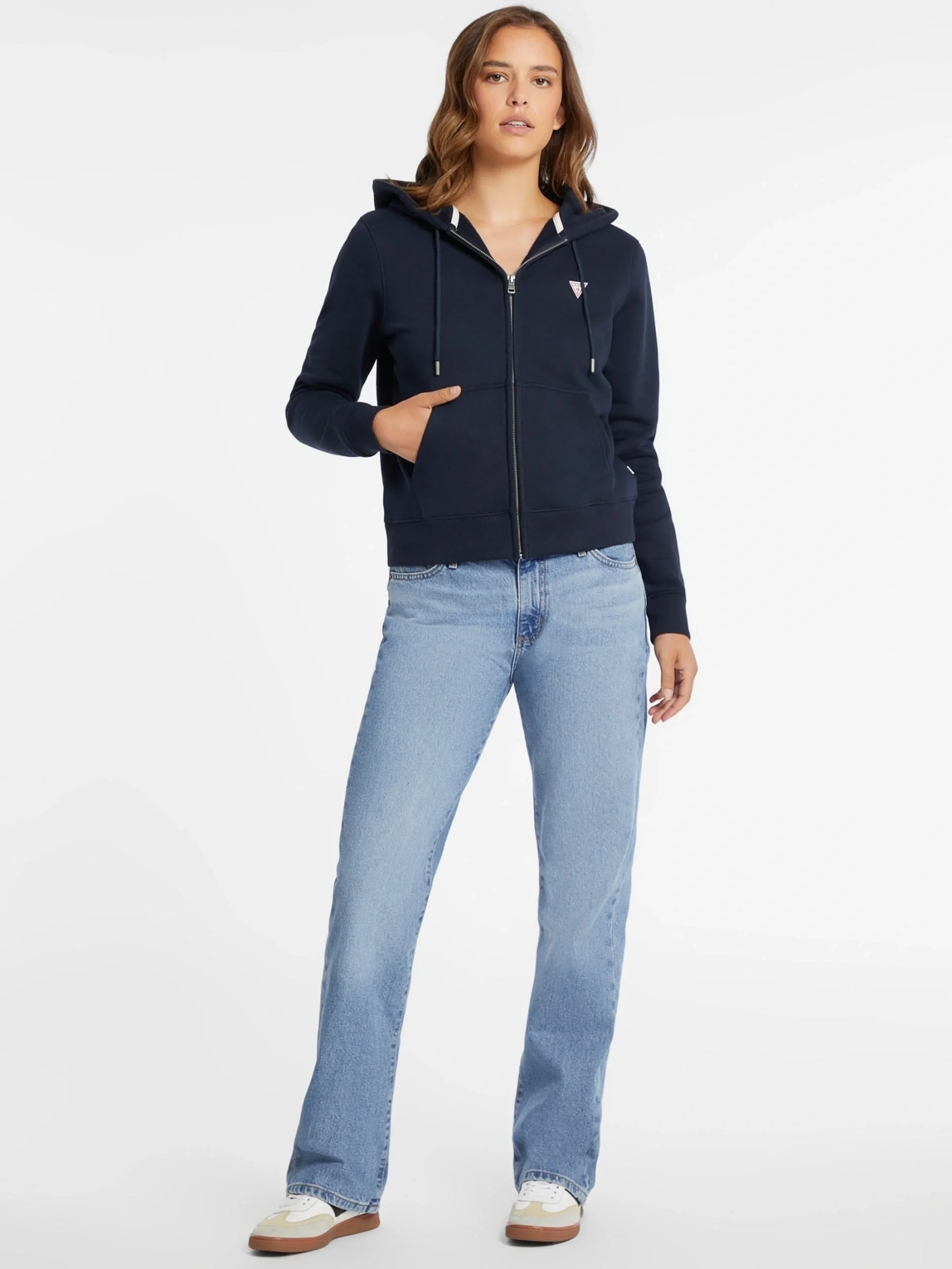 Guess Jeans Kadın Lacivert Sweatshirt W4YQ03KC811-A71W