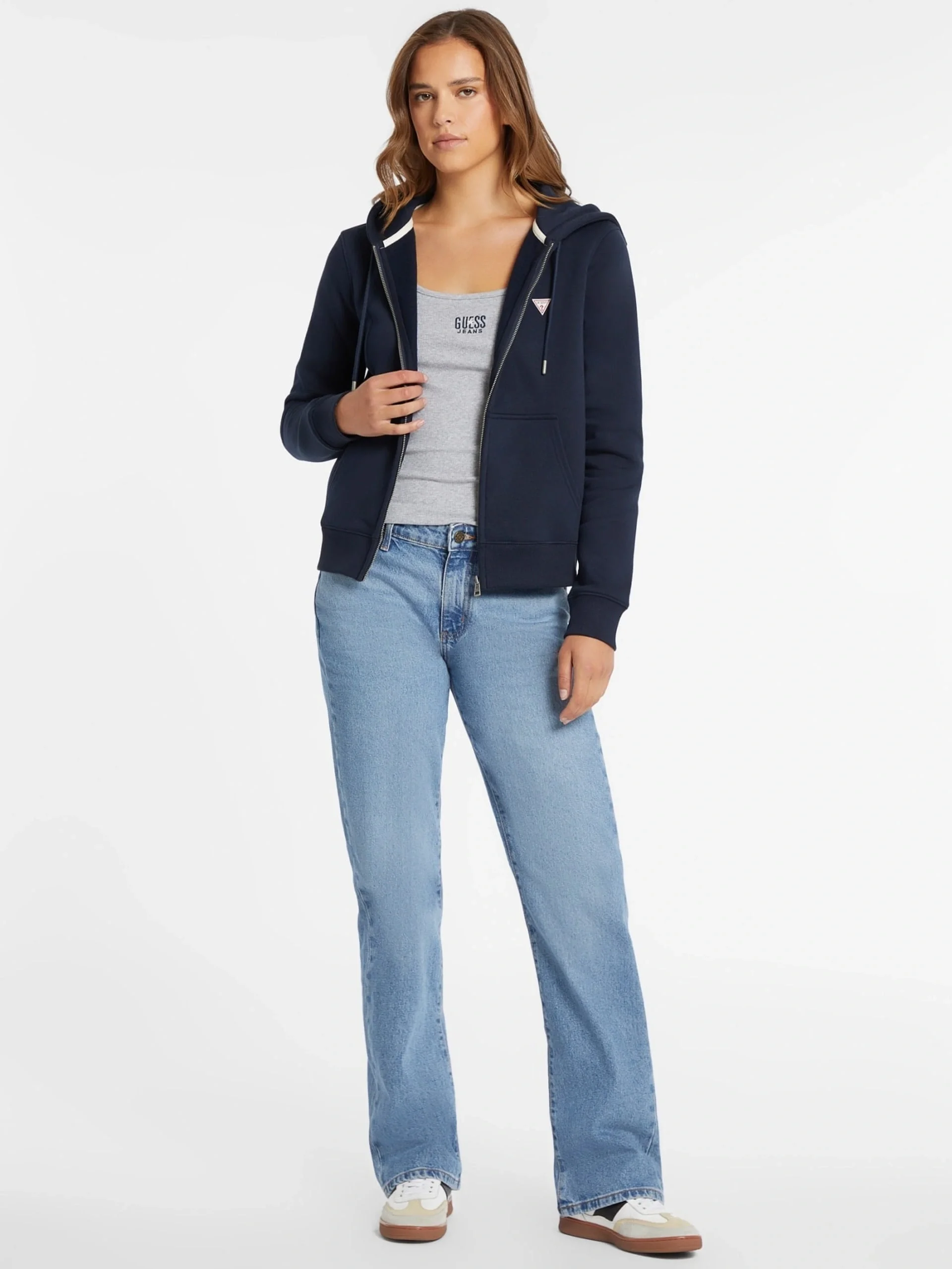 Guess Jeans Kadın Lacivert Sweatshirt W4YQ03KC811-A71W