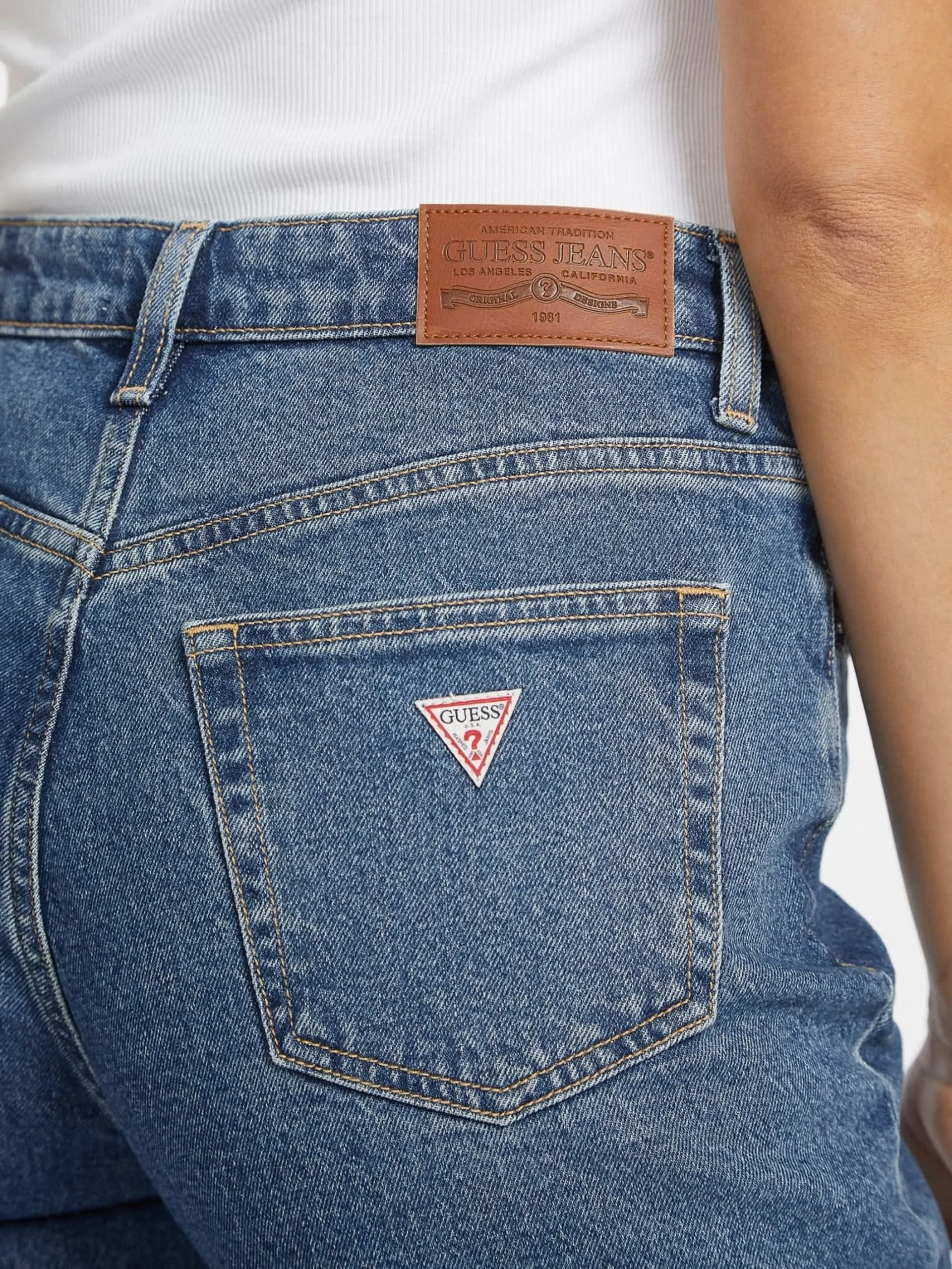 Guess Jeans Kadın Mavi Relaxed Fit Jean W4YA0DD5CC3-M3DW