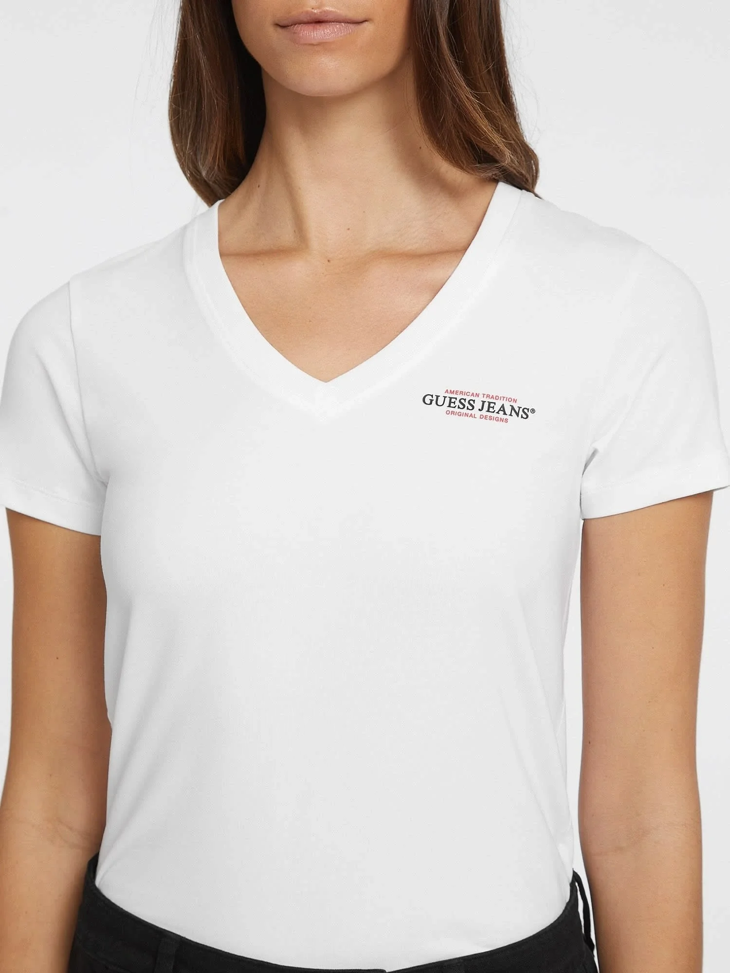 Guess Gj Ls Kadın Beyaz Slim Fit T-Shirt W4YI23J1314-G011