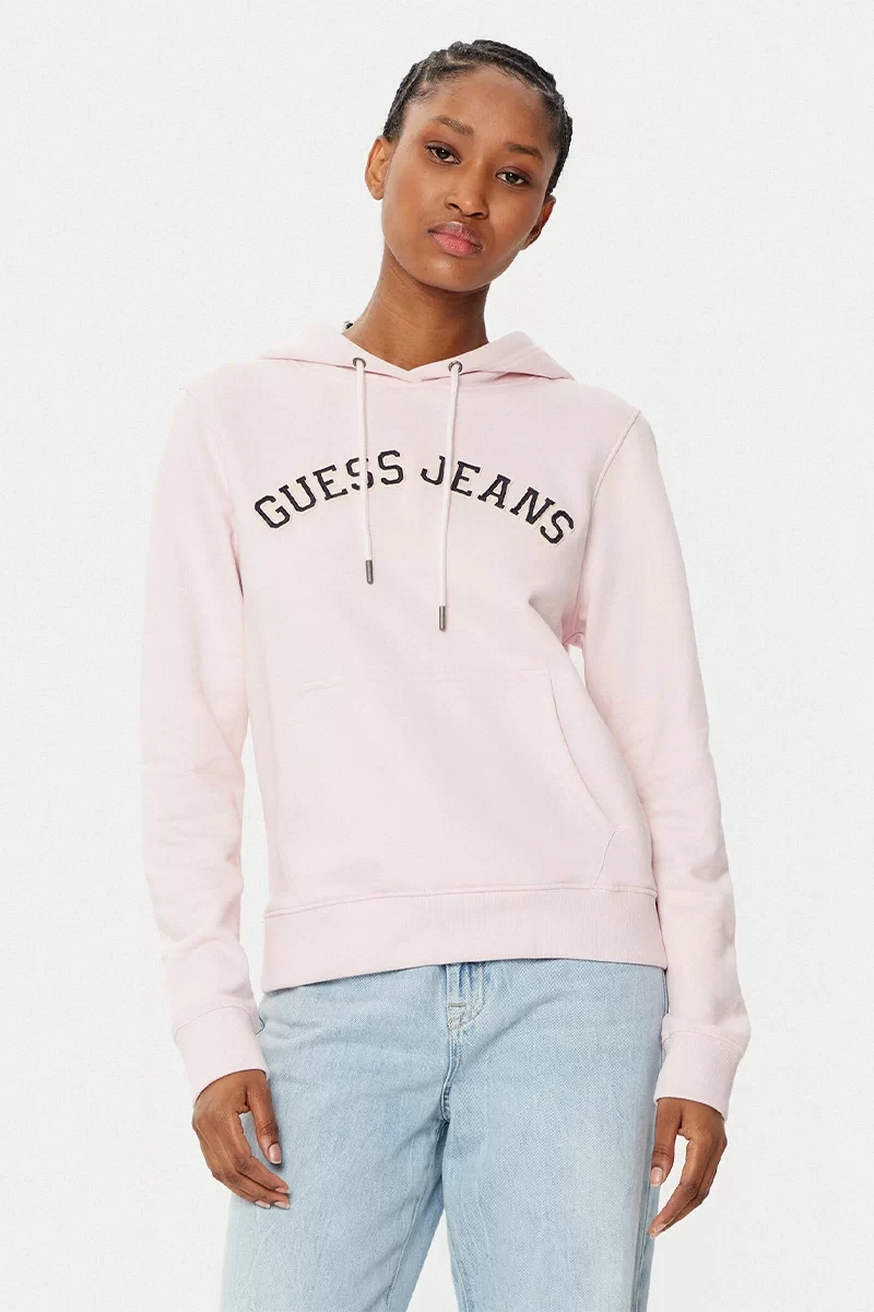 Guess jeans Gj Reg Hoodıe College Sweatsh Kadın Pembe Sweatshirt W5RQ17K68I4-A61U