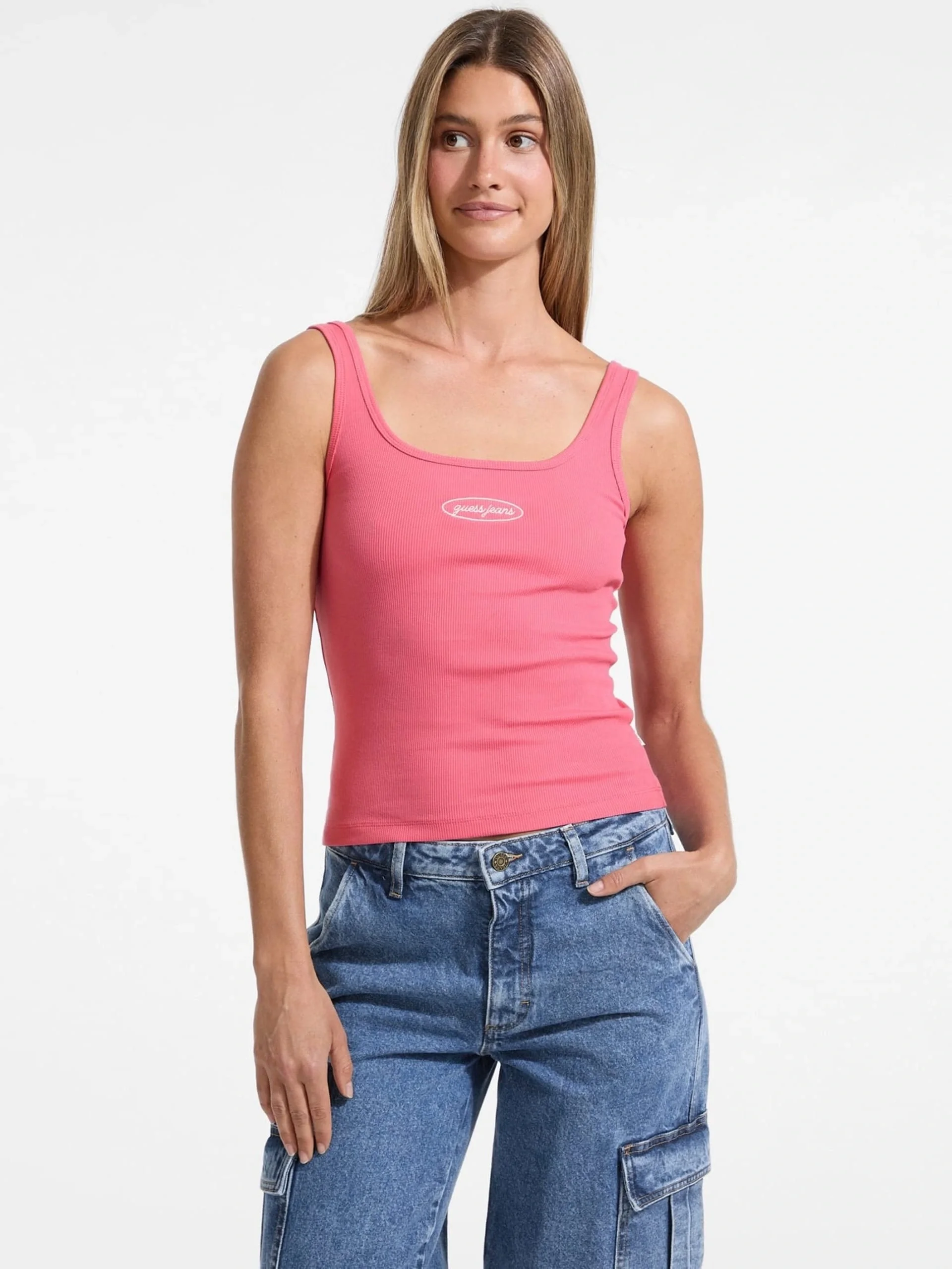 Guess Jeans Kadın Pembe Top W5YP35KA0H1-A619