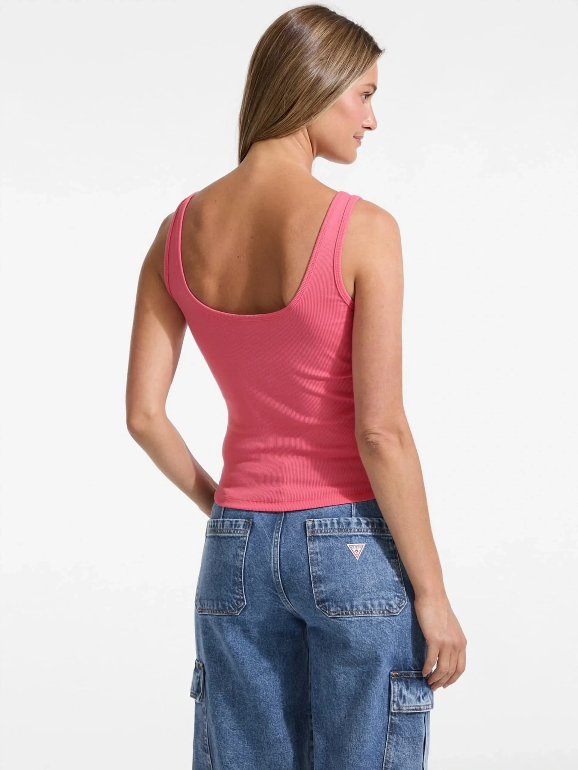 Guess Jeans Kadın Pembe Top W5YP35KA0H1-A619