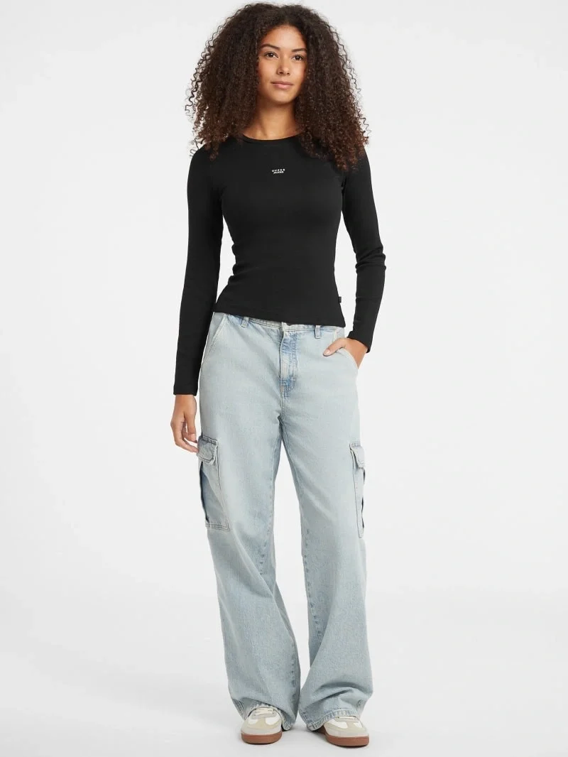 Guess Kadın Siyah Top W5BP01KA0H1-JBLK