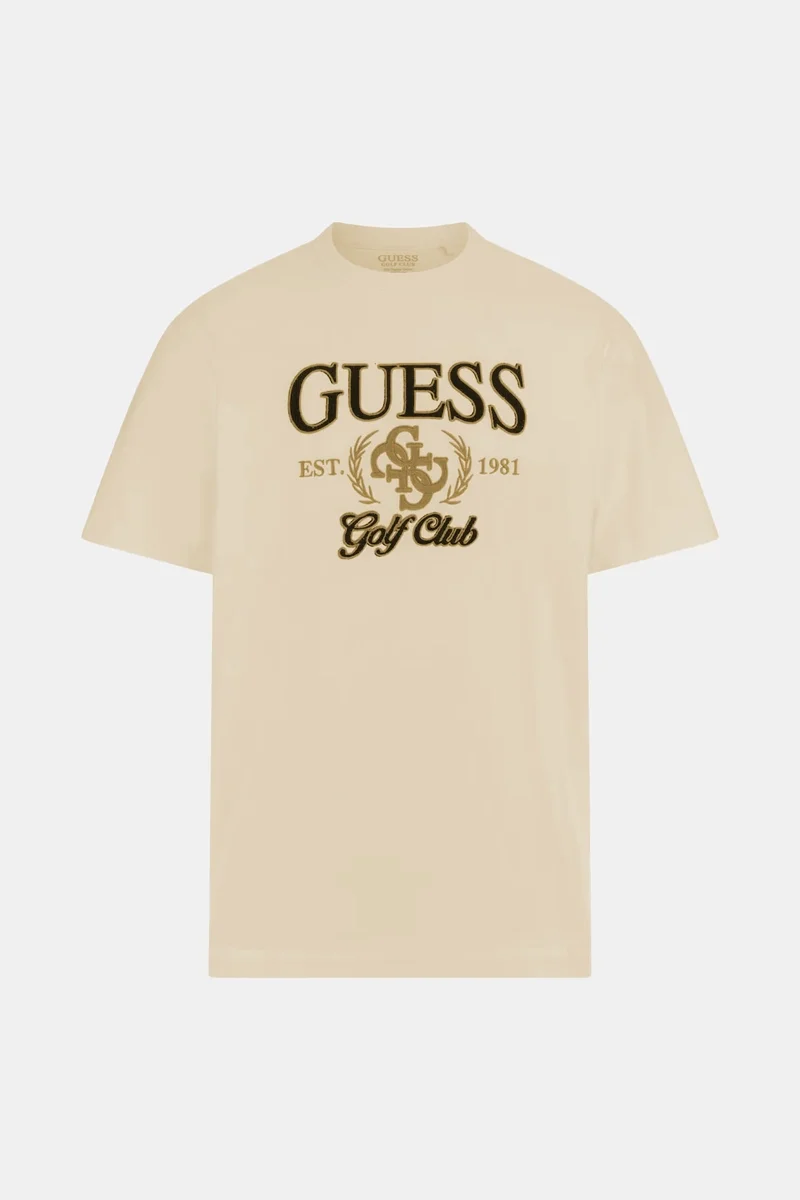 Guess Jersey Erkek Bej Regular Fit T-Shirt M5YI22K8FQ4-G1FE