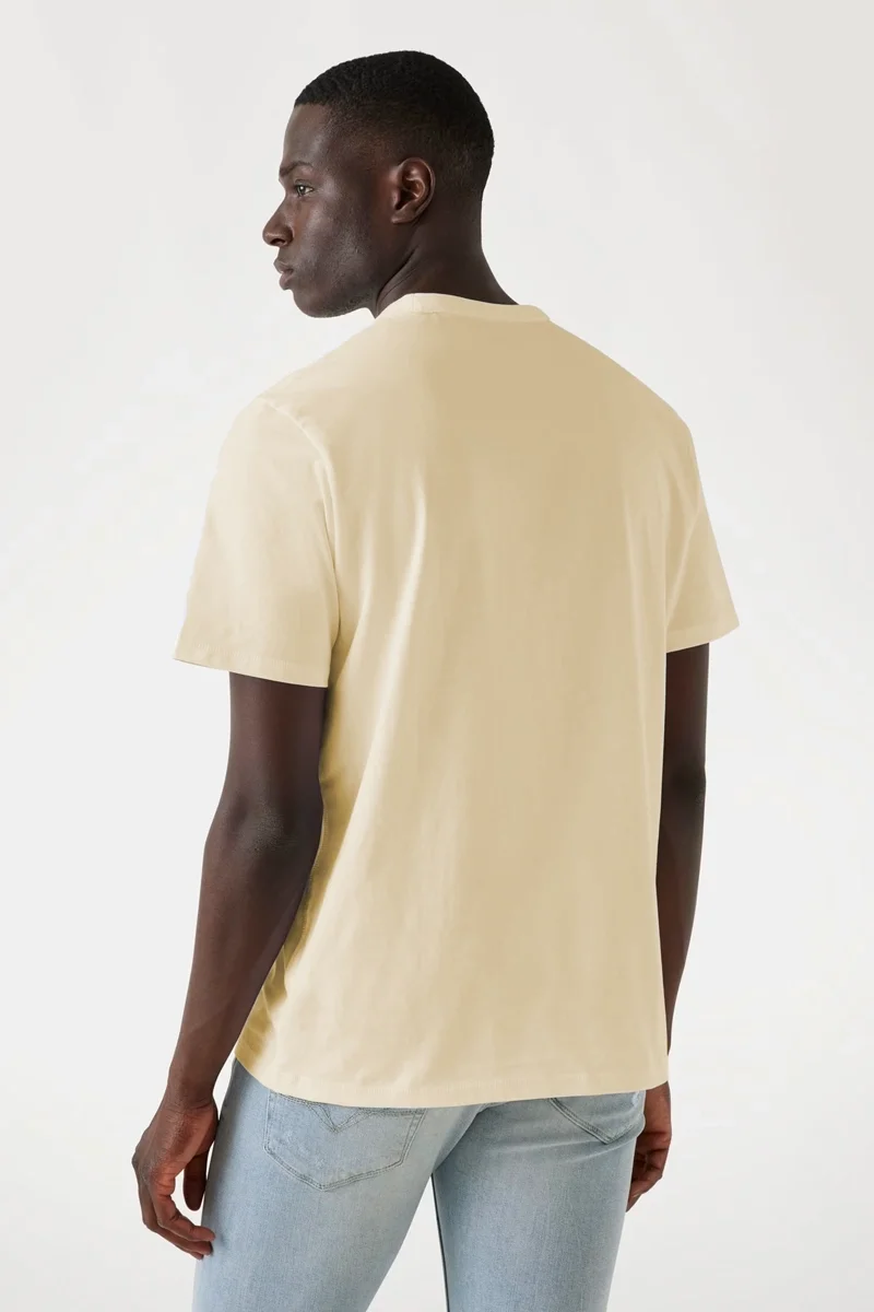 Guess Jersey Erkek Bej Regular Fit T-Shirt M5YI22K8FQ4-G1FE