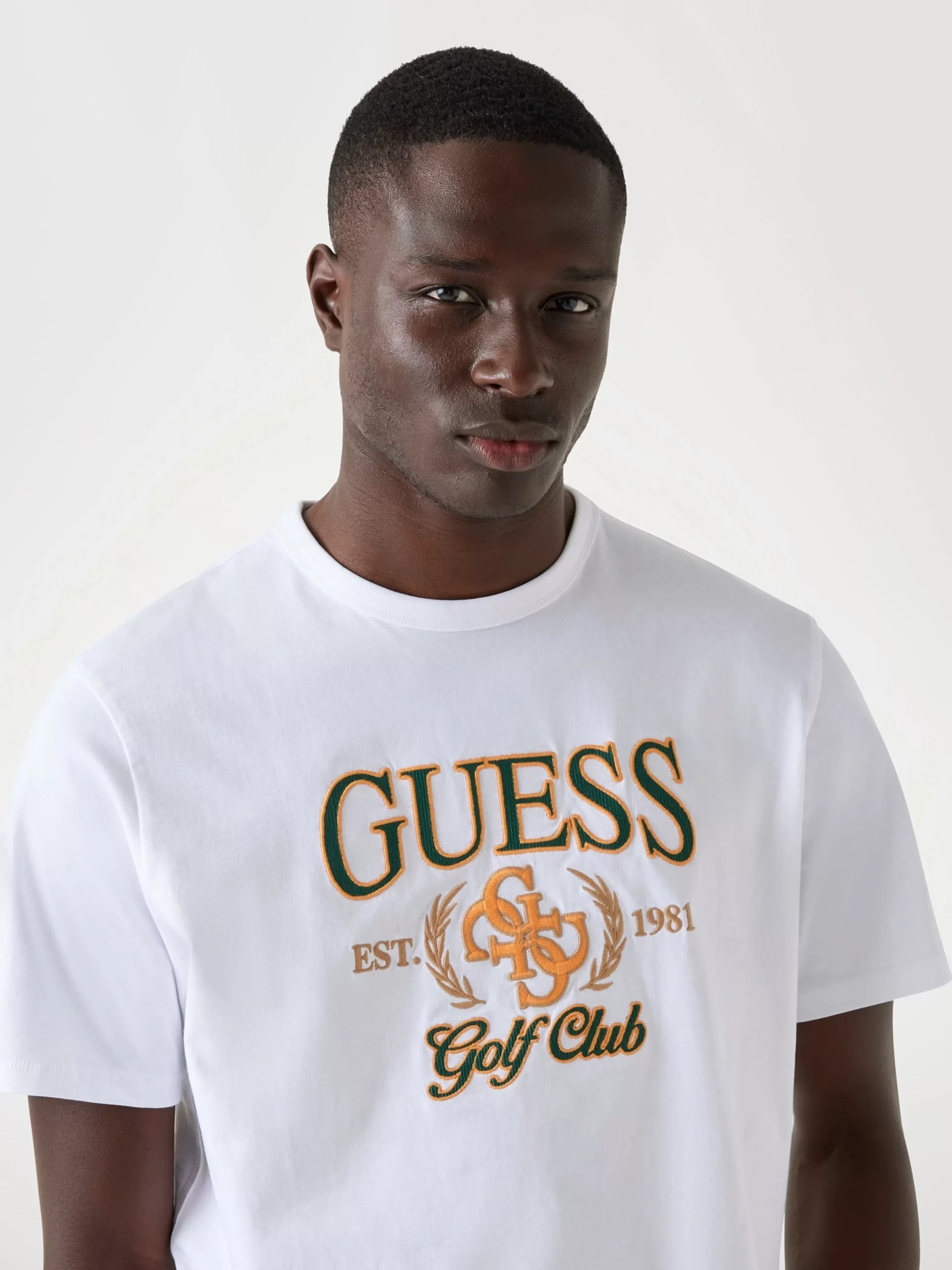 Guess Jersey Erkek Beyaz Regular Fit T-Shirt M5YI22K8FQ4-G011