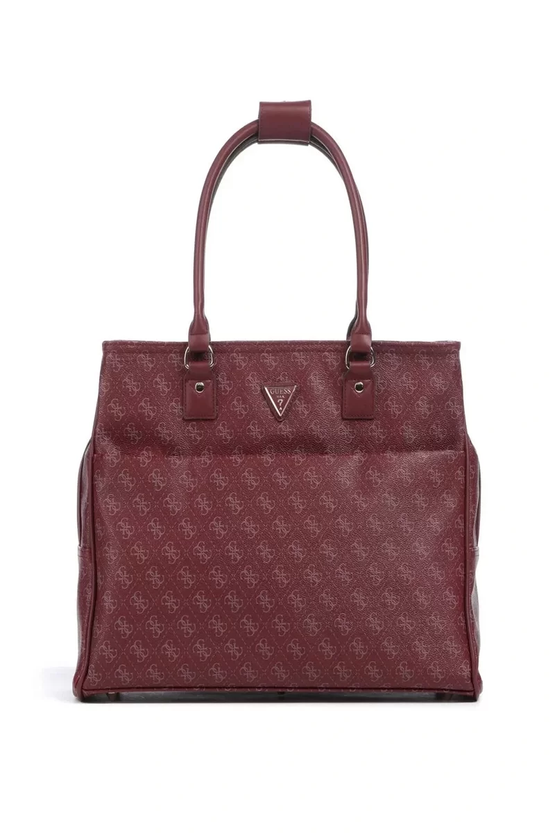 Guess Jesco Shopper Tote Kadın Bordo El Çantası TWQ83899190-CLA