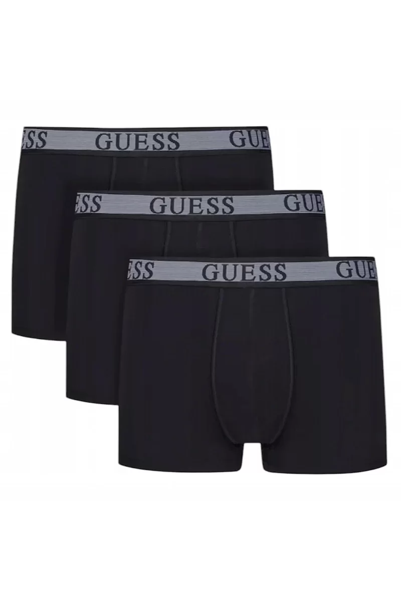 Guess JOE BOXER TRUNK 3 PACK Erkek Siyah Boxer U5GG03K6YW1-JBLK