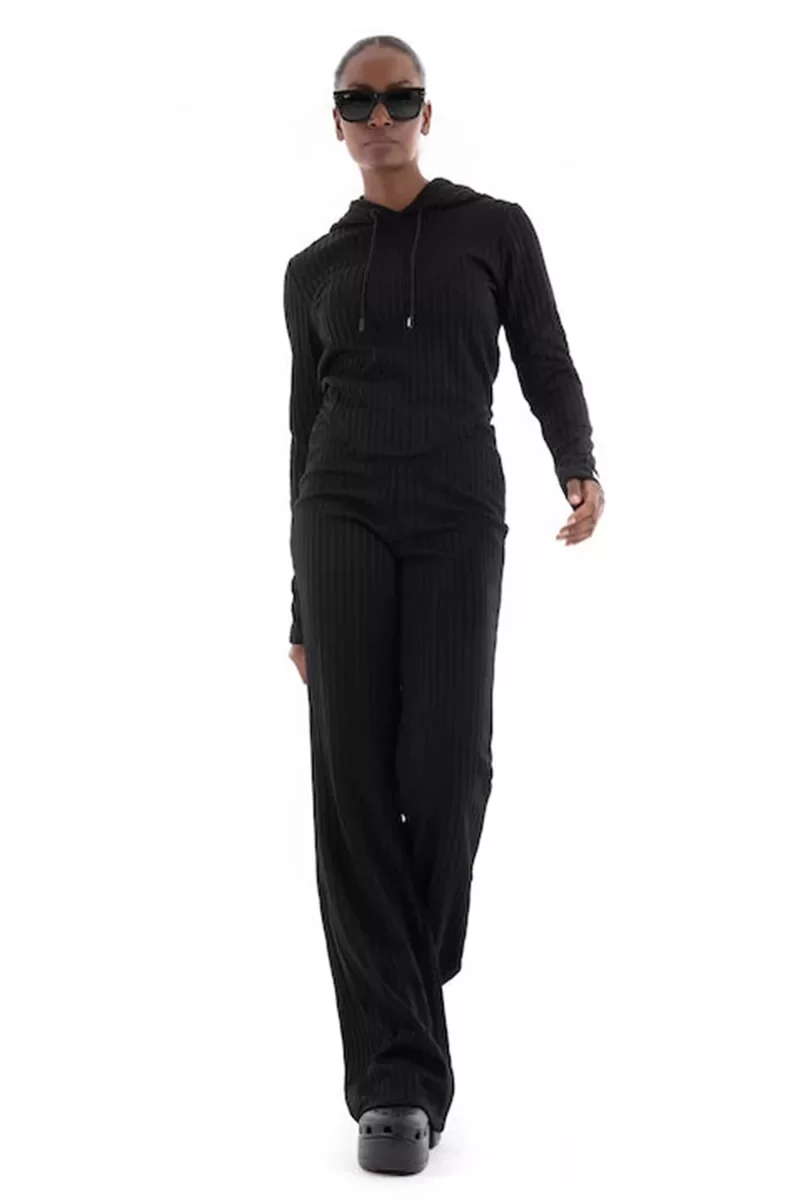 Guess ANNEKA HOODIE SWEATS Kadın Siyah Sweatshirt V4RQ03KC2U2-JBLK