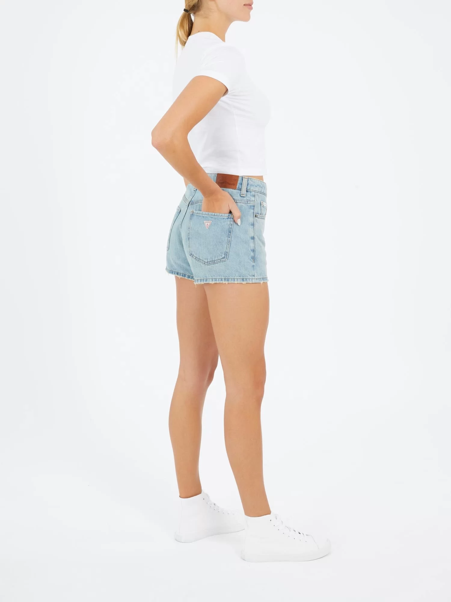 Guess Jeans GJ HIGHWAIST VINTAGE SHORT Kadın Mavi Şort W5GD0YD5O14-GAL1