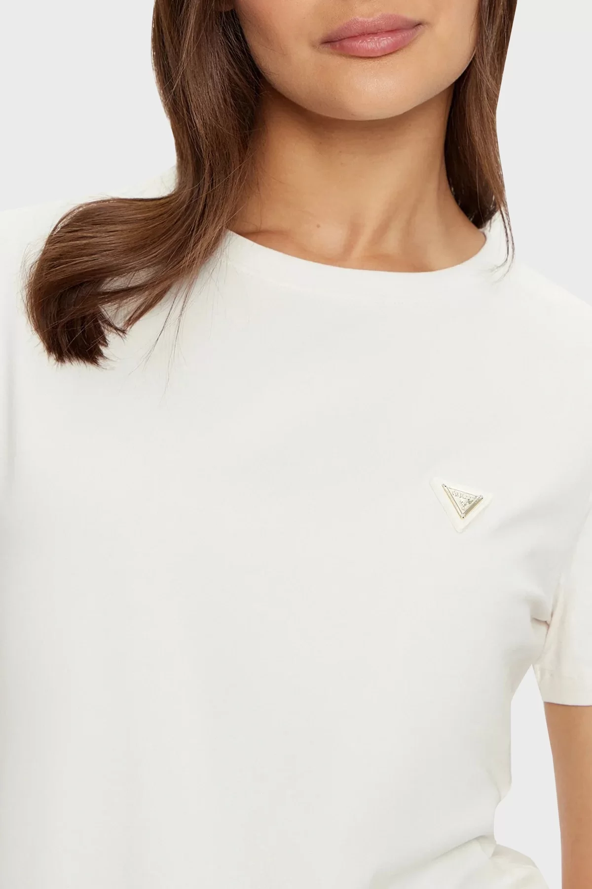 Guess COLETTE T-SHIRT Kadın Krem T-shirt V4YI09J1314-G6K5