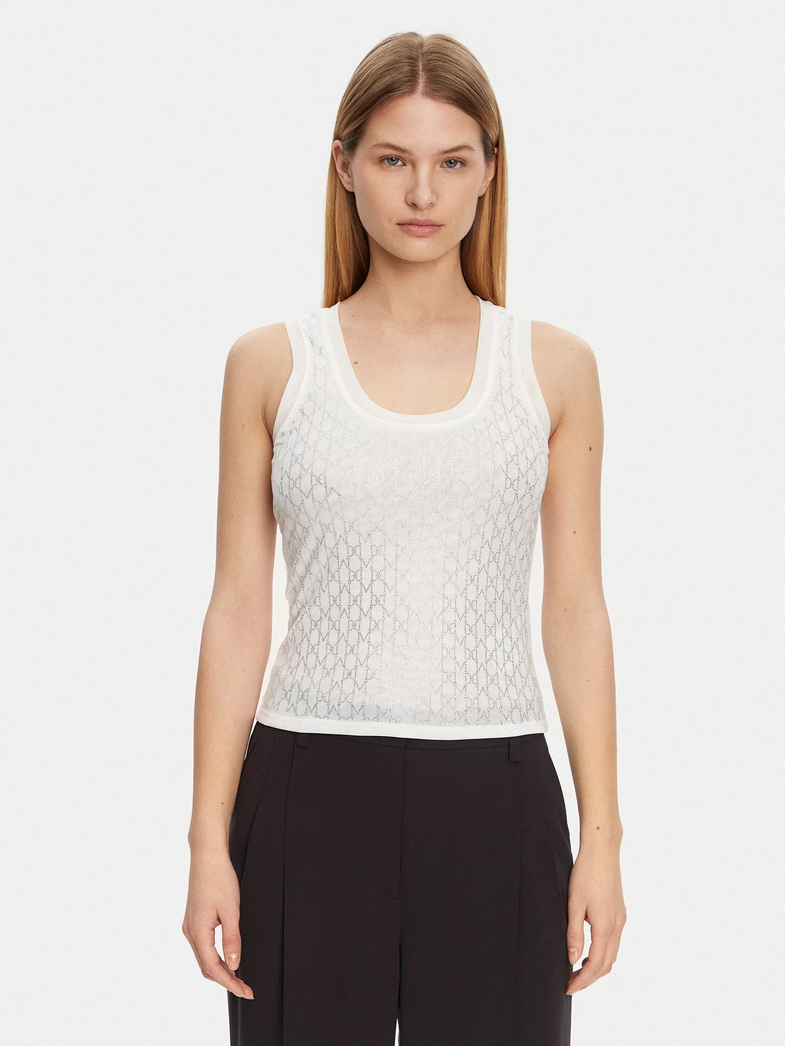 Guess ARIA TANK TOP Kadın Beyaz Atlet 5RGP216311A-MCDM