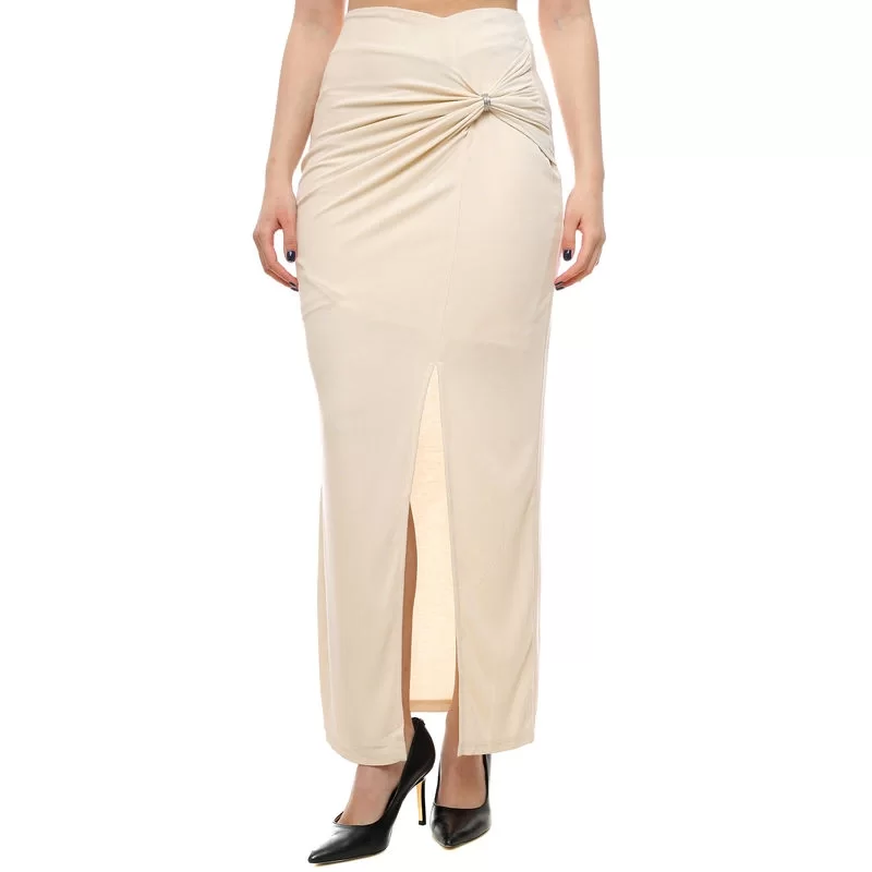 Guess Aımee Jewel Drap Skırt Kadın Ekru Etek W5GD0EKAQL2-A60P
