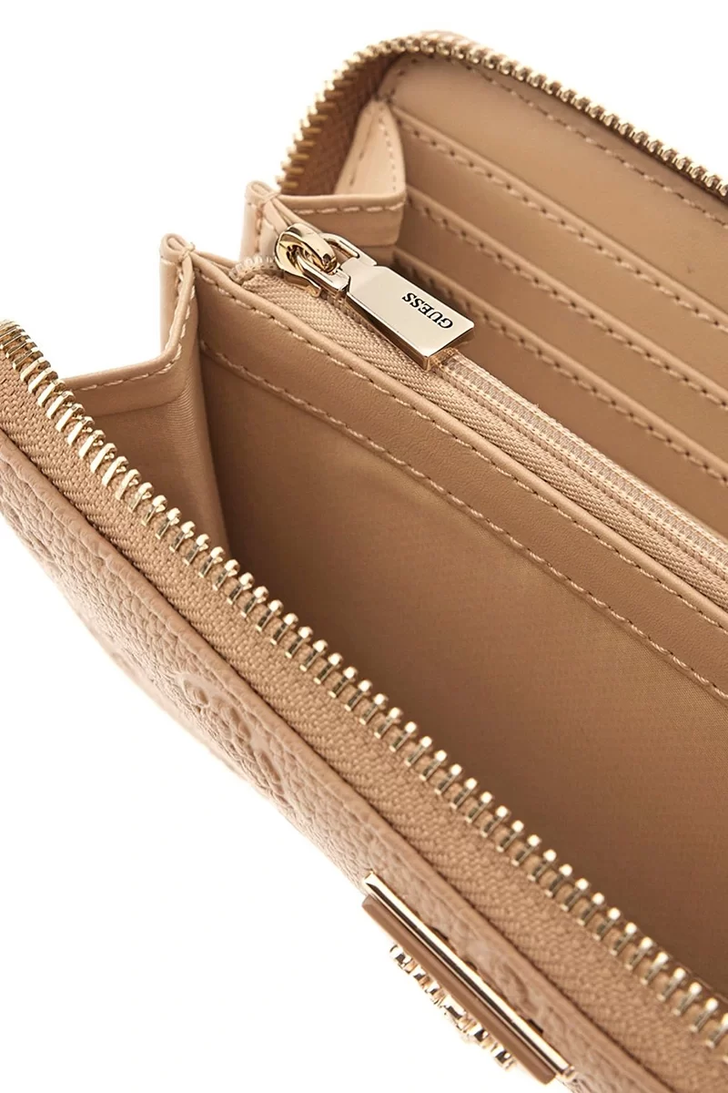 Guess CRESIDIA SLG LARGE ZIP AROUND Kadın Bej Cüzdan SWPG9349146-BEI
