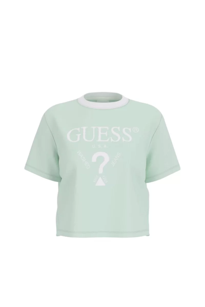 Guess FILANTA CROP TEE Kadın Yeşil T-shirt V5GI18I3Z14-A83N