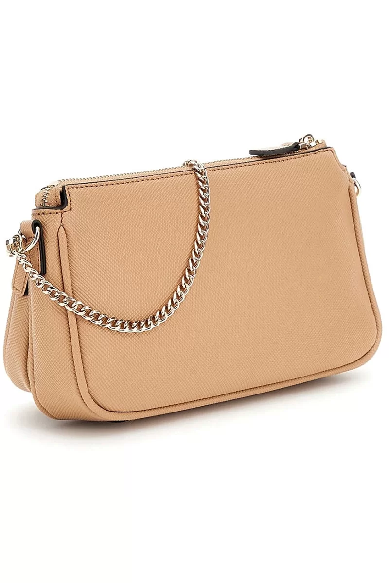 Guess NOELLE DBL POUCH CROSSBODY Kadın Bej Mini Çanta HWZG7879710-BEI