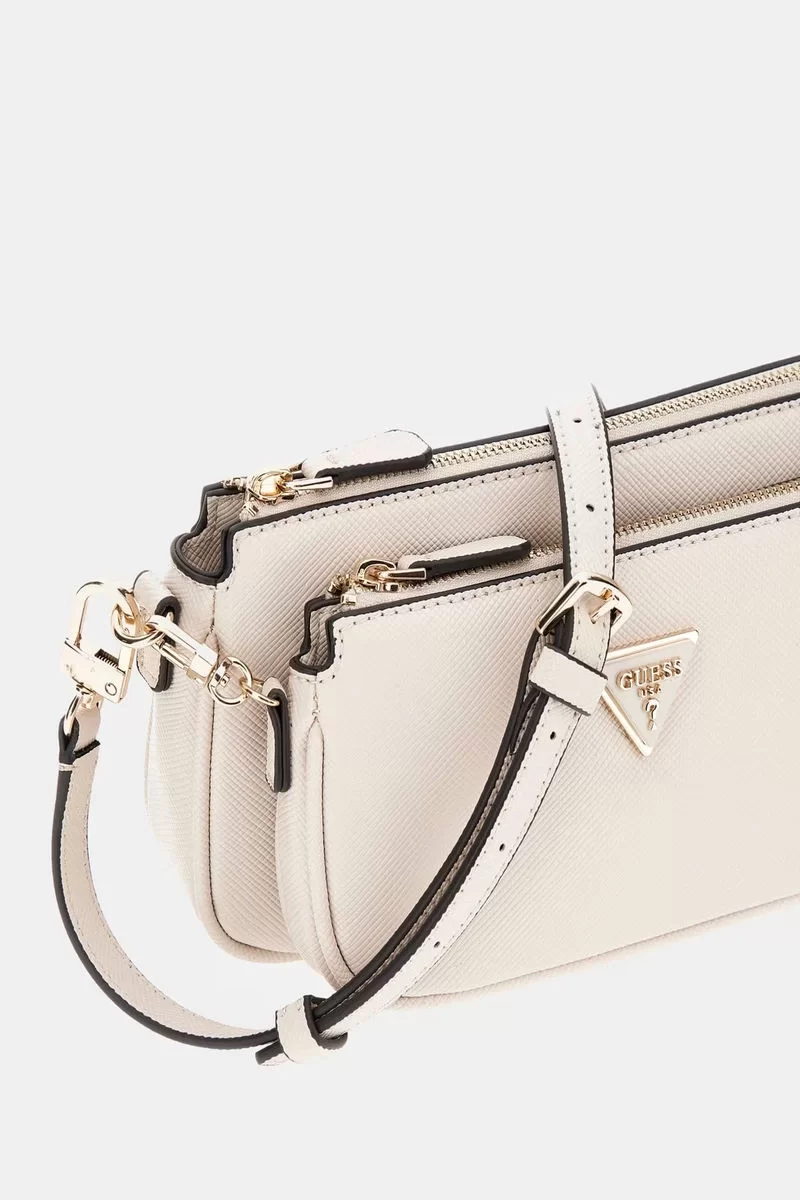Guess NOELLE DBL POUCH CROSSBODY Kadın Ekru Mini Çanta HWZG7879710-BON