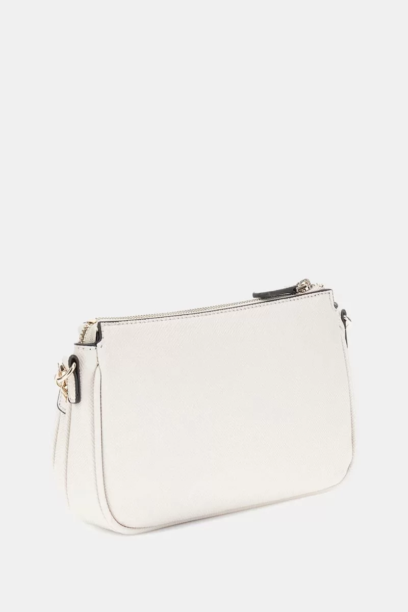 Guess NOELLE DBL POUCH CROSSBODY Kadın Ekru Mini Çanta HWZG7879710-BON
