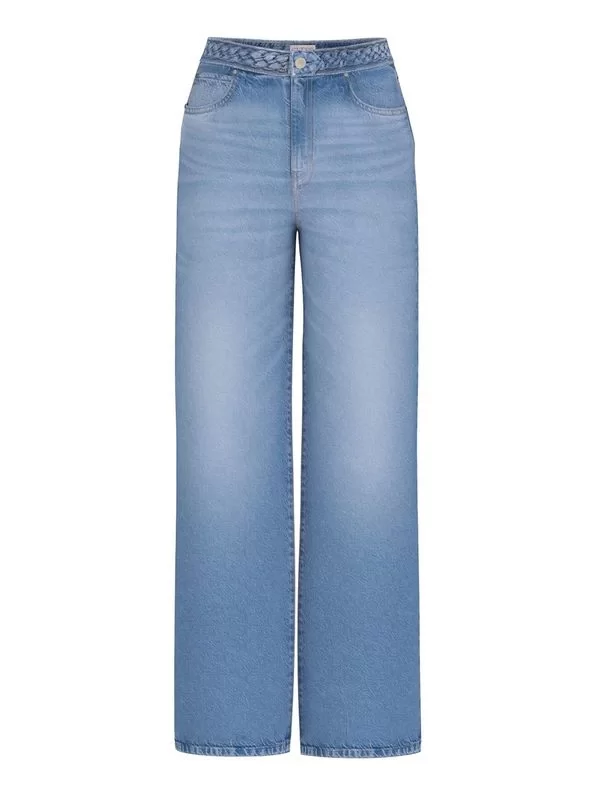 Guess WIDE LEG BRAIDED Kadın Mavi Jeans W5GA1XD5B94-F0RM