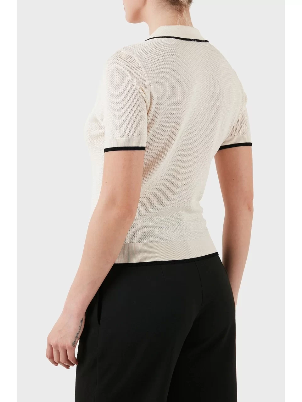 Guess Polo Sweater Kadın Beyaz T-Shirt V5GP00Z3D60-G1O6