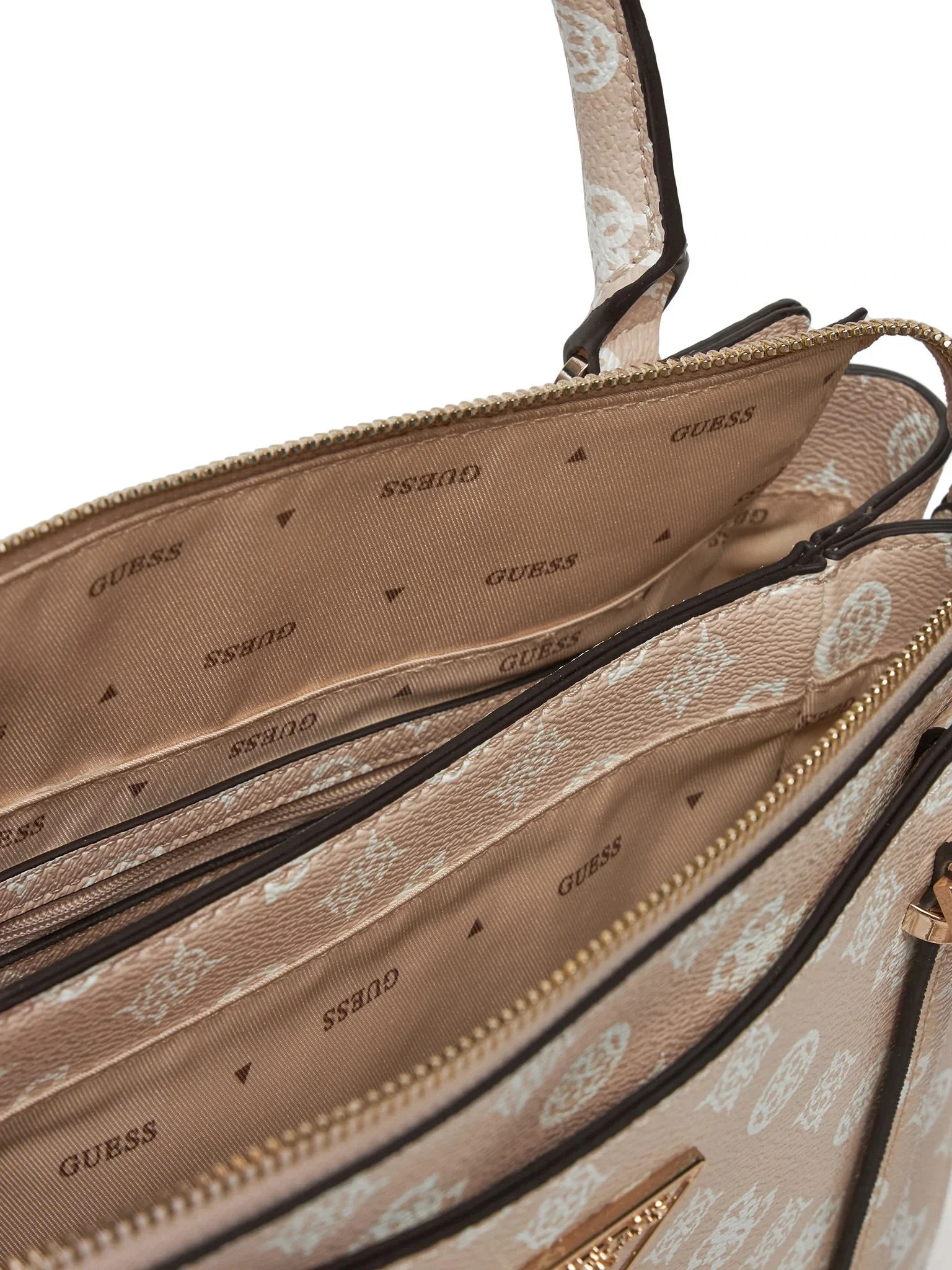 Guess ECO ERICA 2 COMP SATCHEL Kadın Bej El Çantası HWEPG951006-SDL