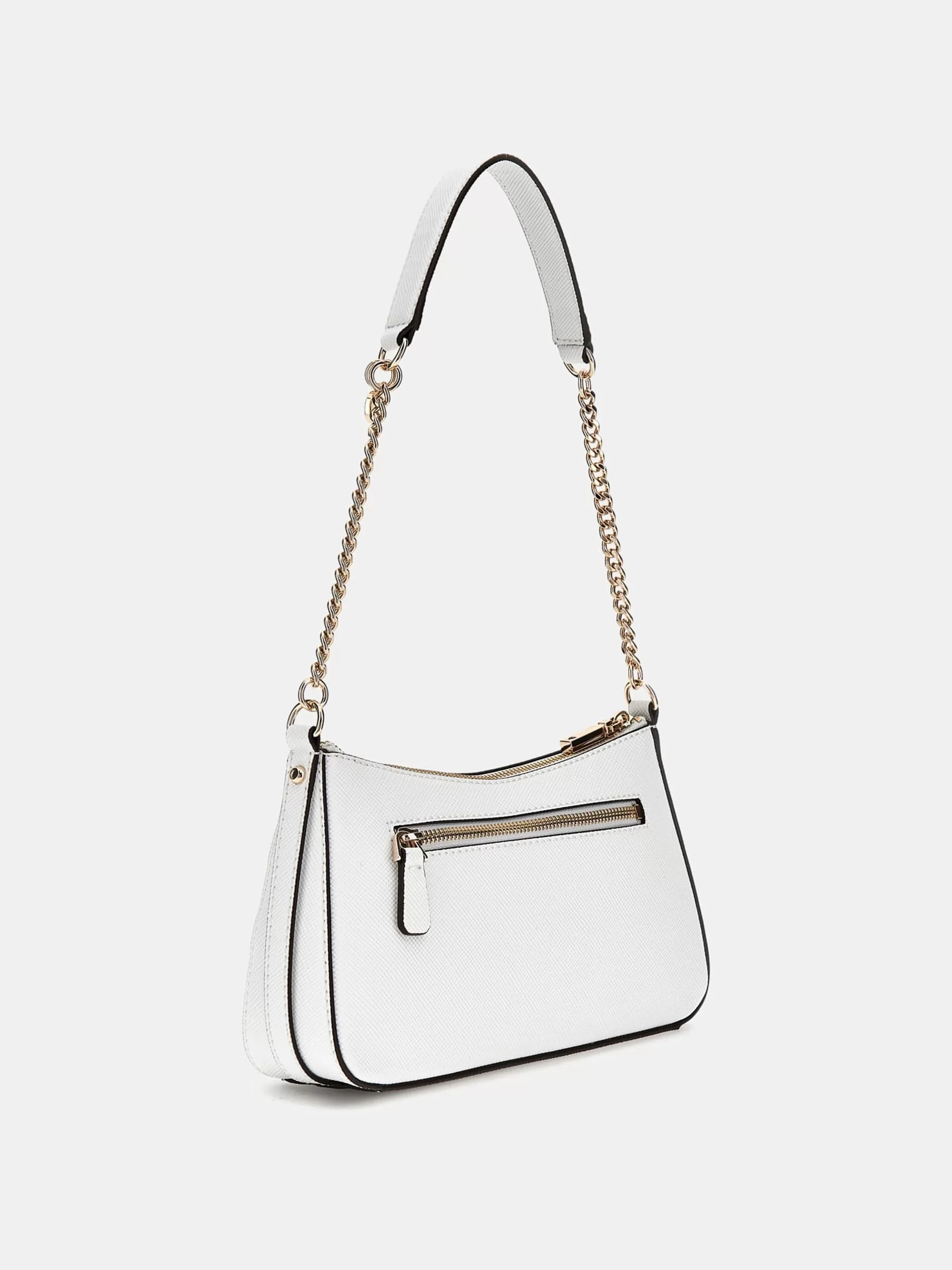 Guess BRAMINA TOP ZIP SHOULDER Kadın Beyaz Omuz Çantası HWZG9636180-WHI