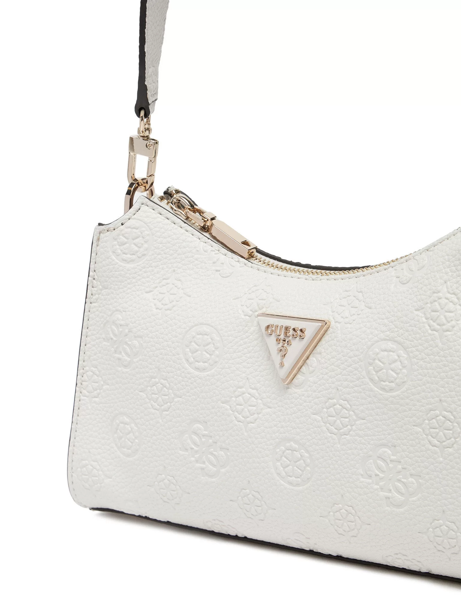 Guess CRESIDIA TOP ZIP SHOULDER BAG Kadın Beyaz Omuz Çantası HWPG9349180-OFF