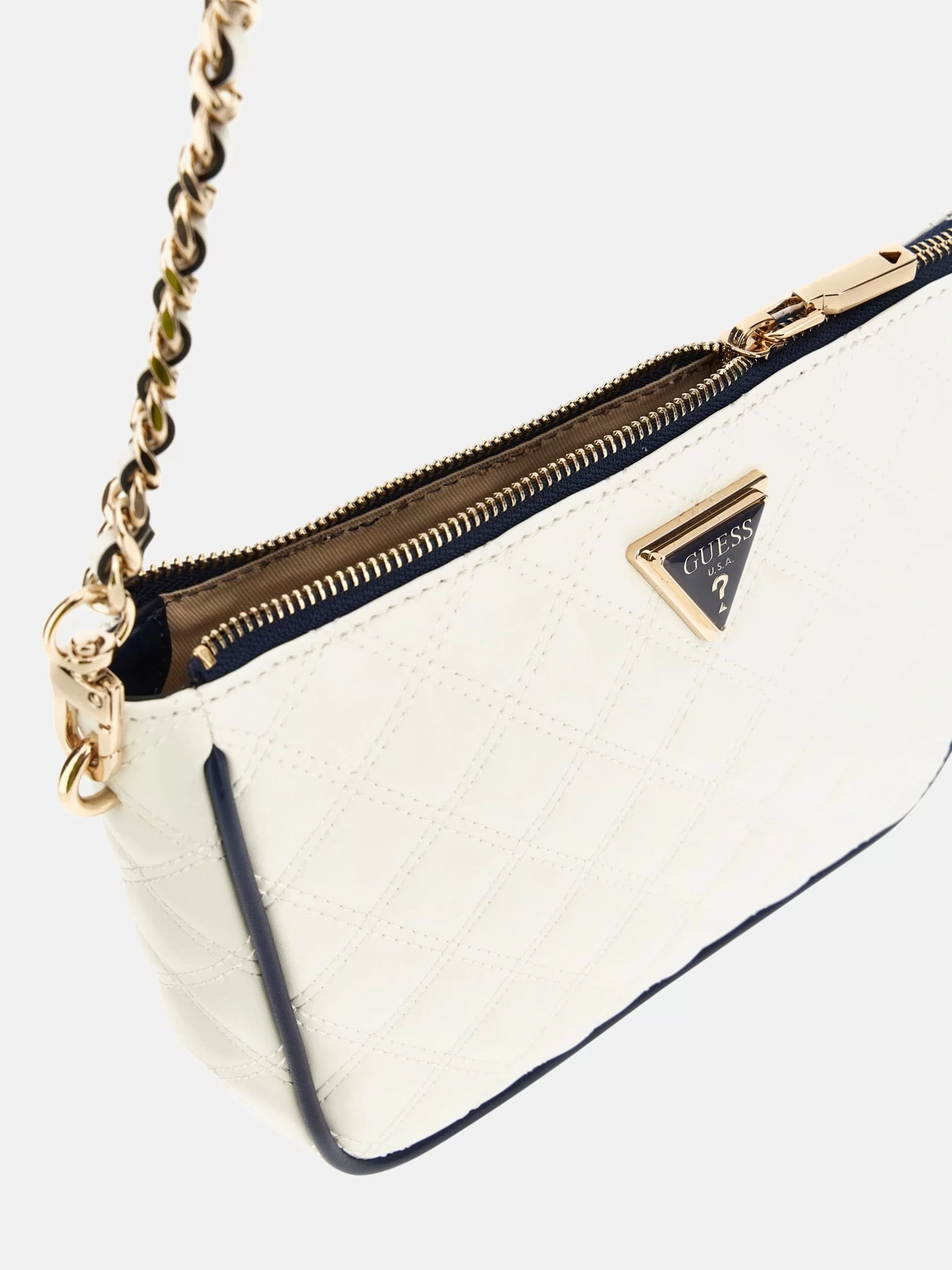 Guess Cruıse Vıbe Top Zıp Shldr Bag Kadın Beyaz Omuz Çantası HWQG9649170-WTV