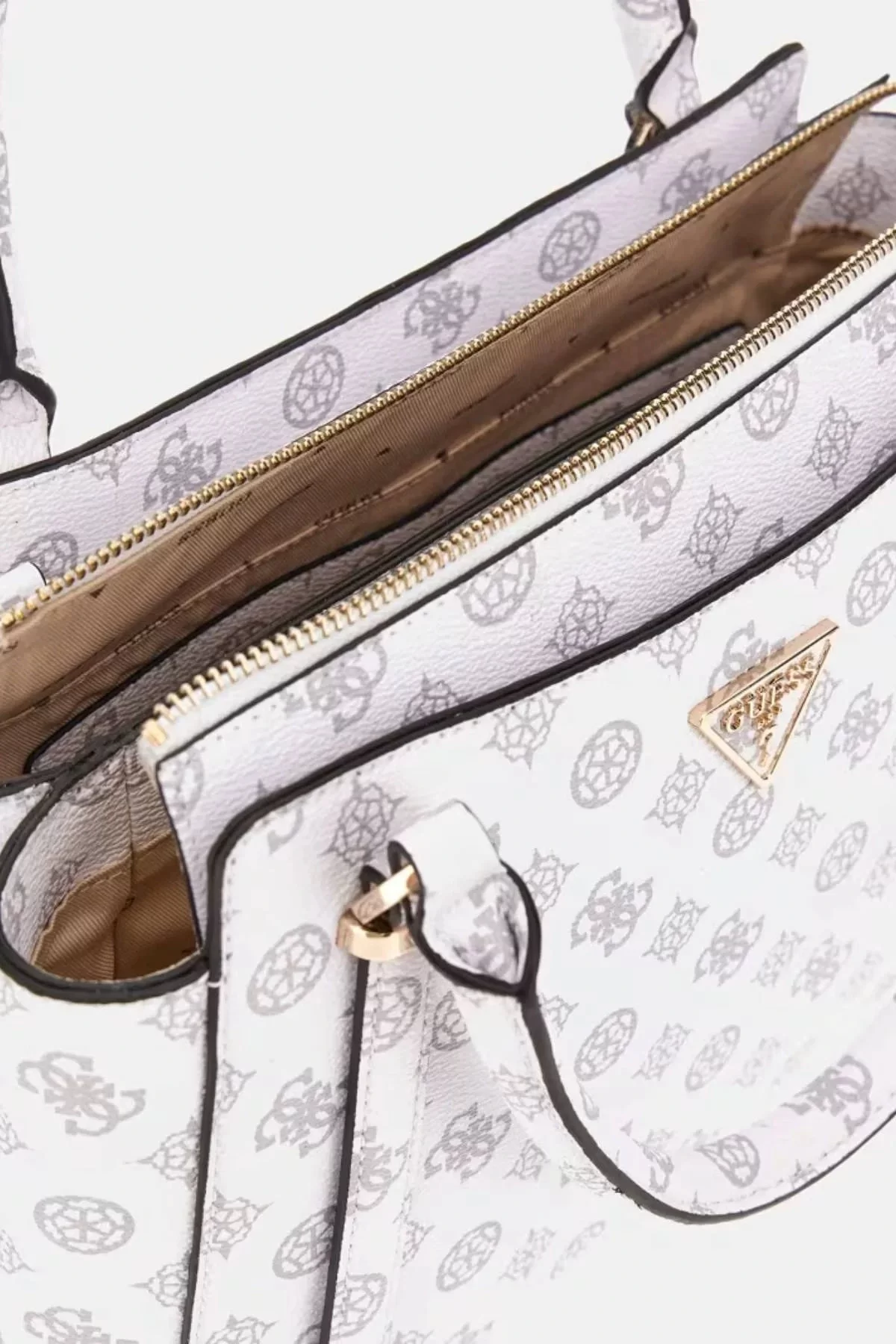 Guess Eco Erıca 2 Comp Satchel Kadın Beyaz El Çantası HWEPG951006-WLO